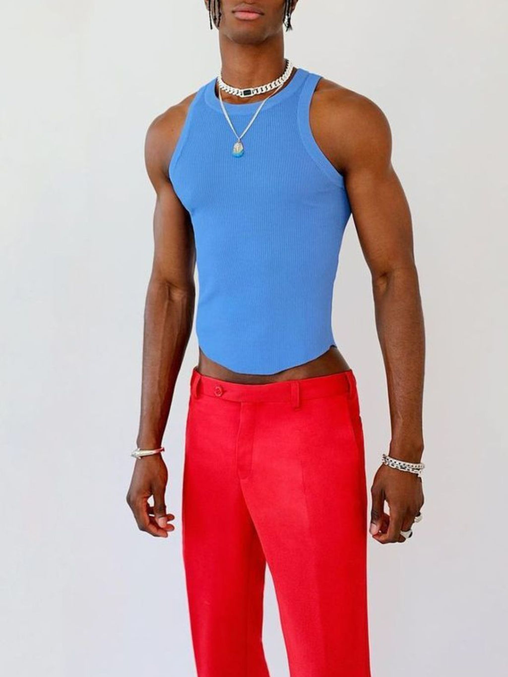 Men's Full Size Round Neck Tank Plus Size