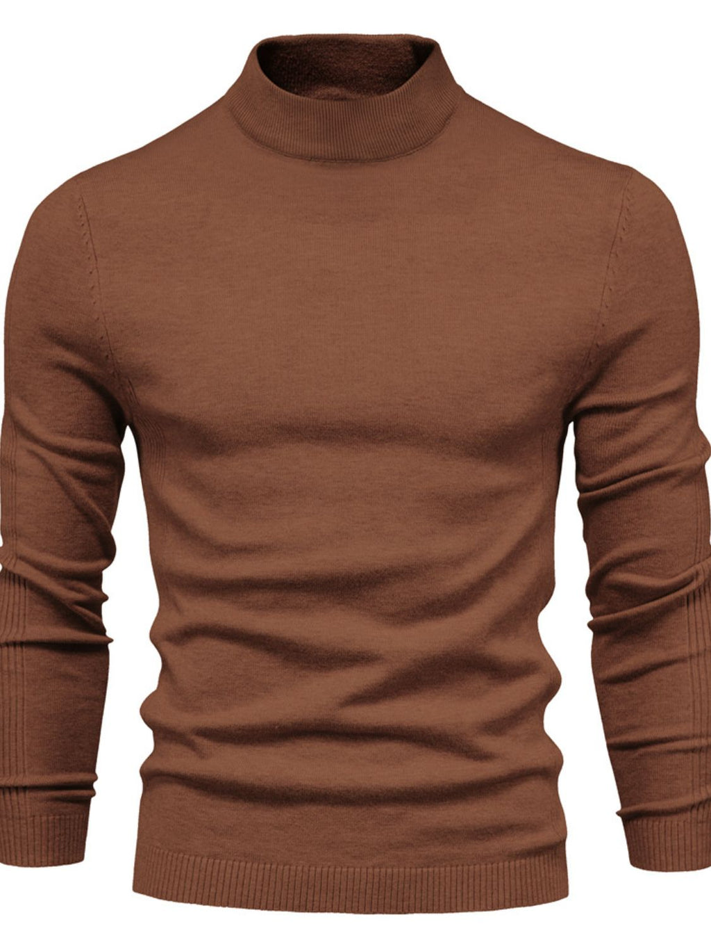Men's Mock Neck Long Sleeve Sweater