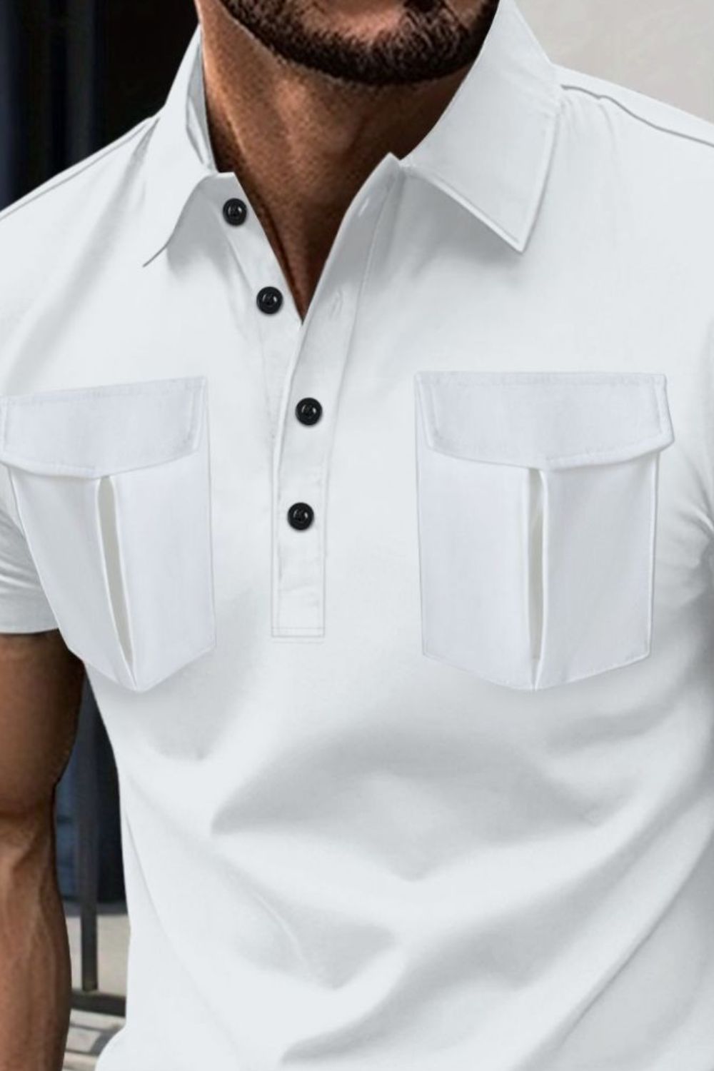 Men's Full Size Collared Short Sleeve Polo Plus Size