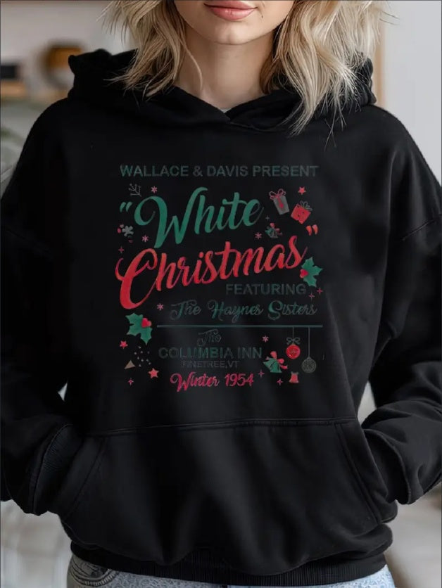 Women's Casual Hoodie With Christmas Movie Print - Cozy Long Sleeve Pullover With Kangaroo Pocket For Fall & Winter