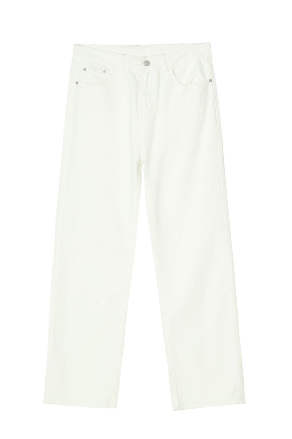 Washed Straight-Leg Slim Jeans