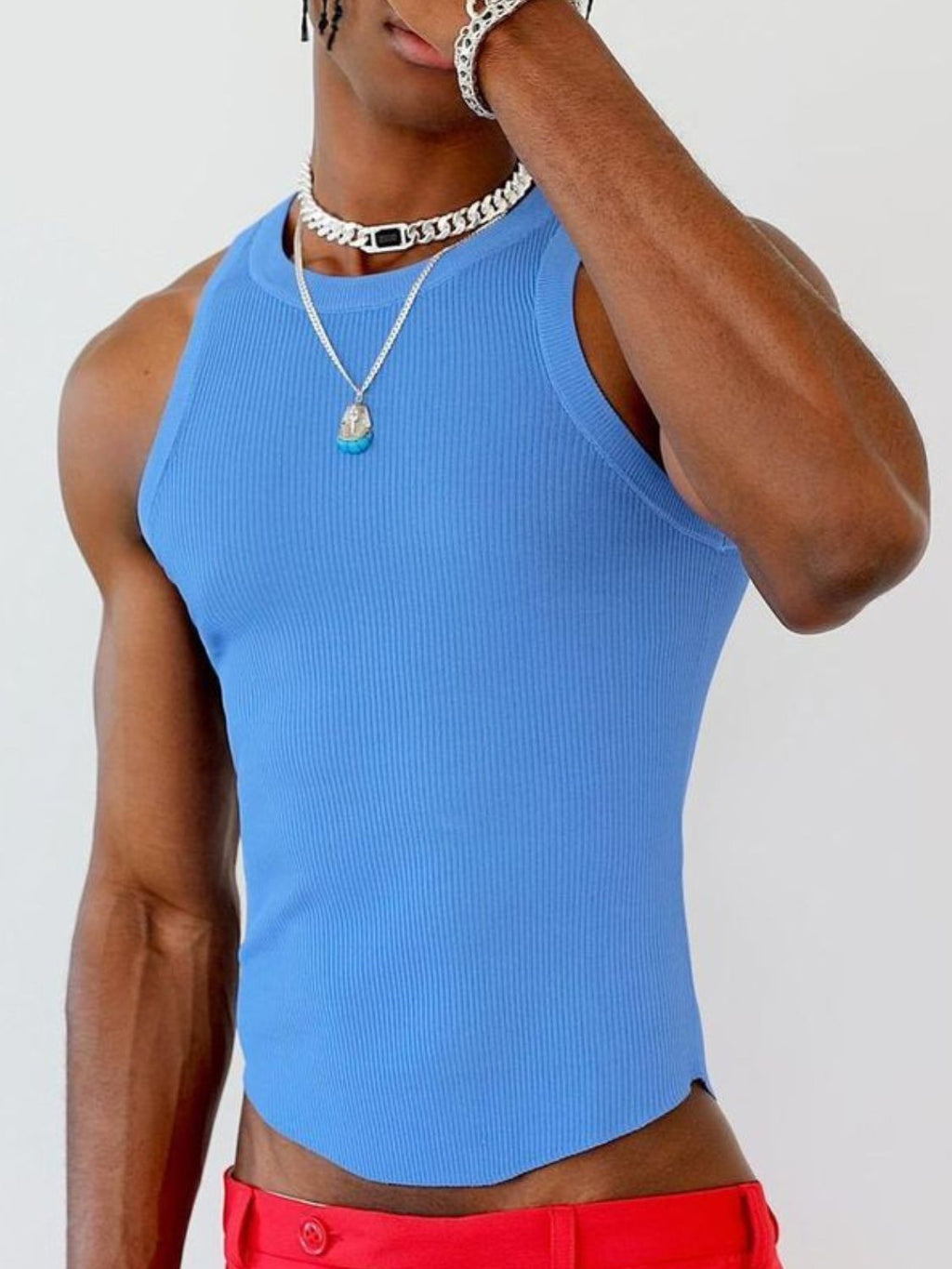 Men's Full Size Round Neck Tank Plus Size