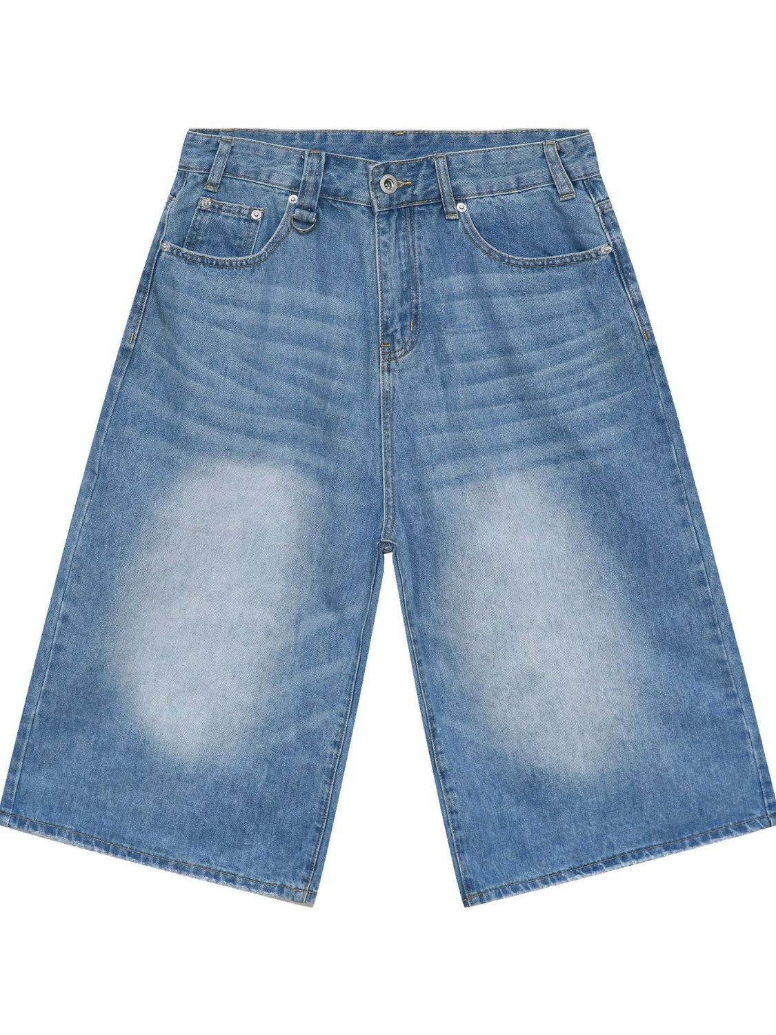 Men's Wide Leg Denim Shorts