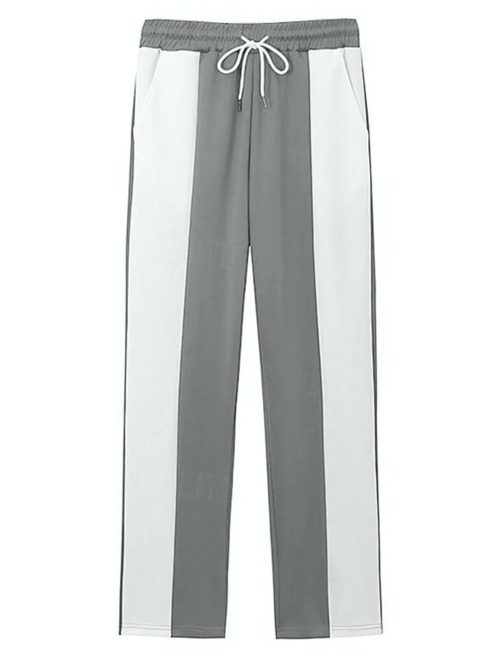 Men's Full Size Drawstring Contrast Pants Plus Size