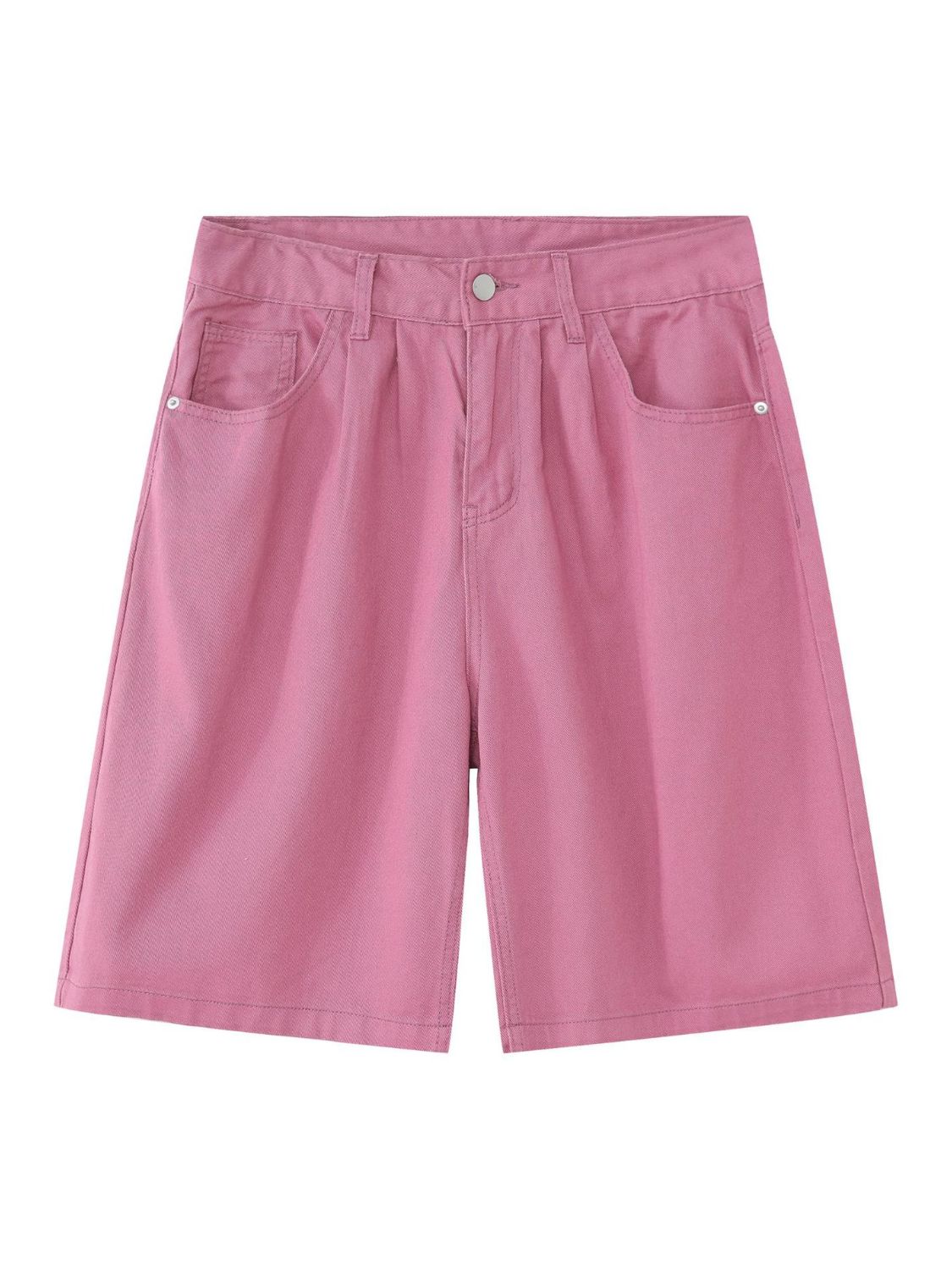 Mid Rise Denim Shorts