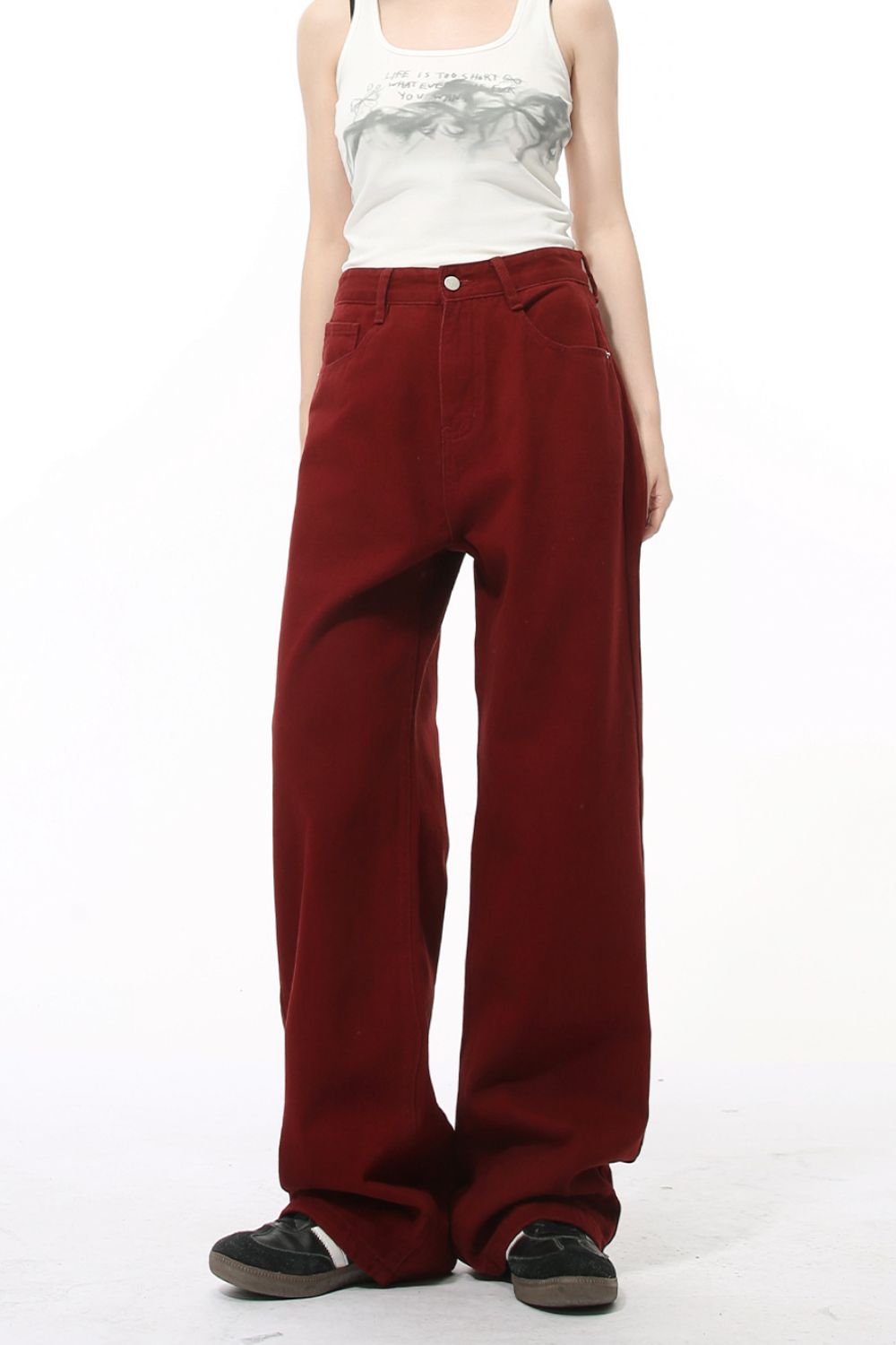 Pocketed Wide Leg Men's Jeans