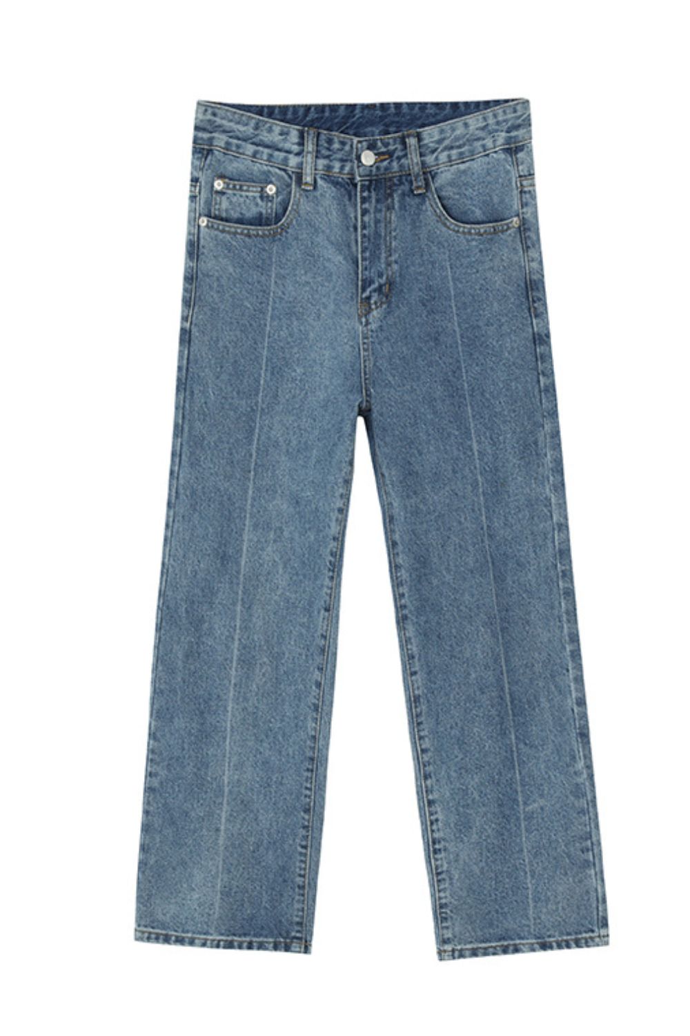 Straight Leg Jeans with Pockets