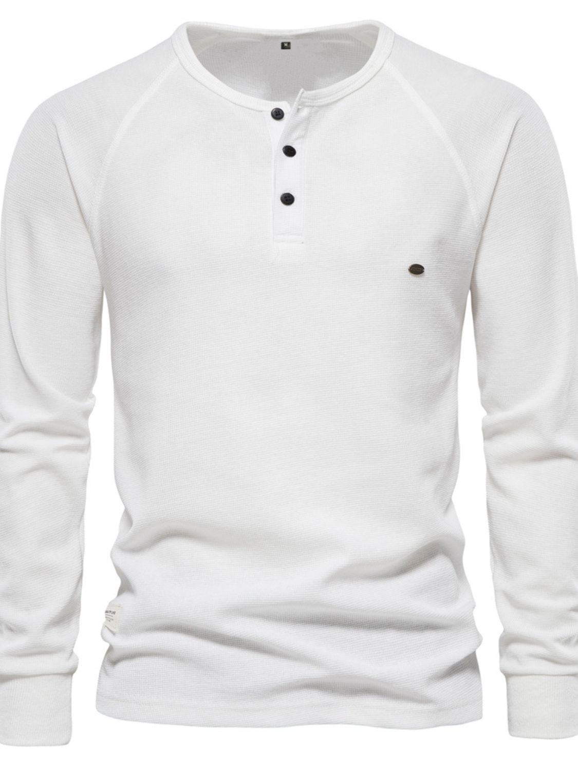 Men's Waffle-Knit Long Sleeve T-Shirt