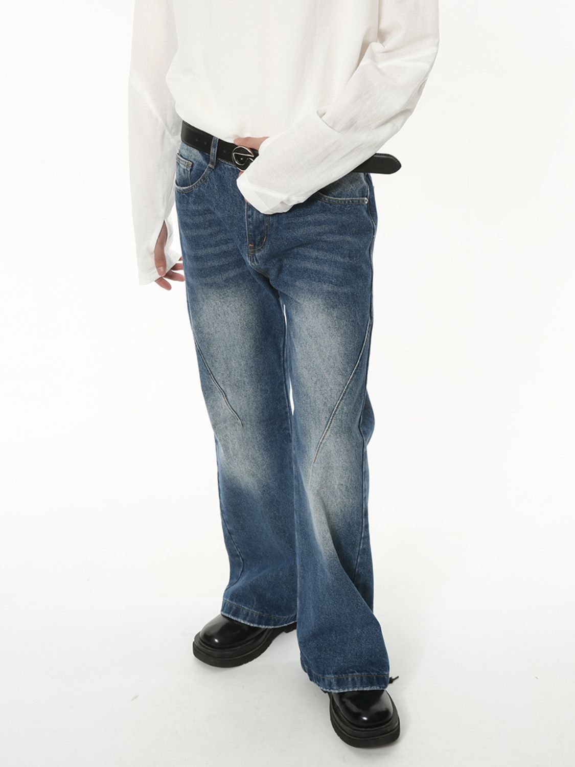 Men's Mid Rise Jeans with Pockets