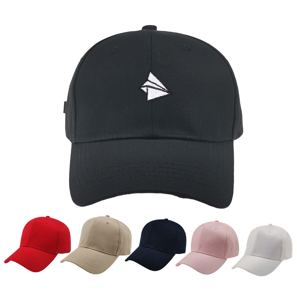 Paper airplane embroidery baseball cap