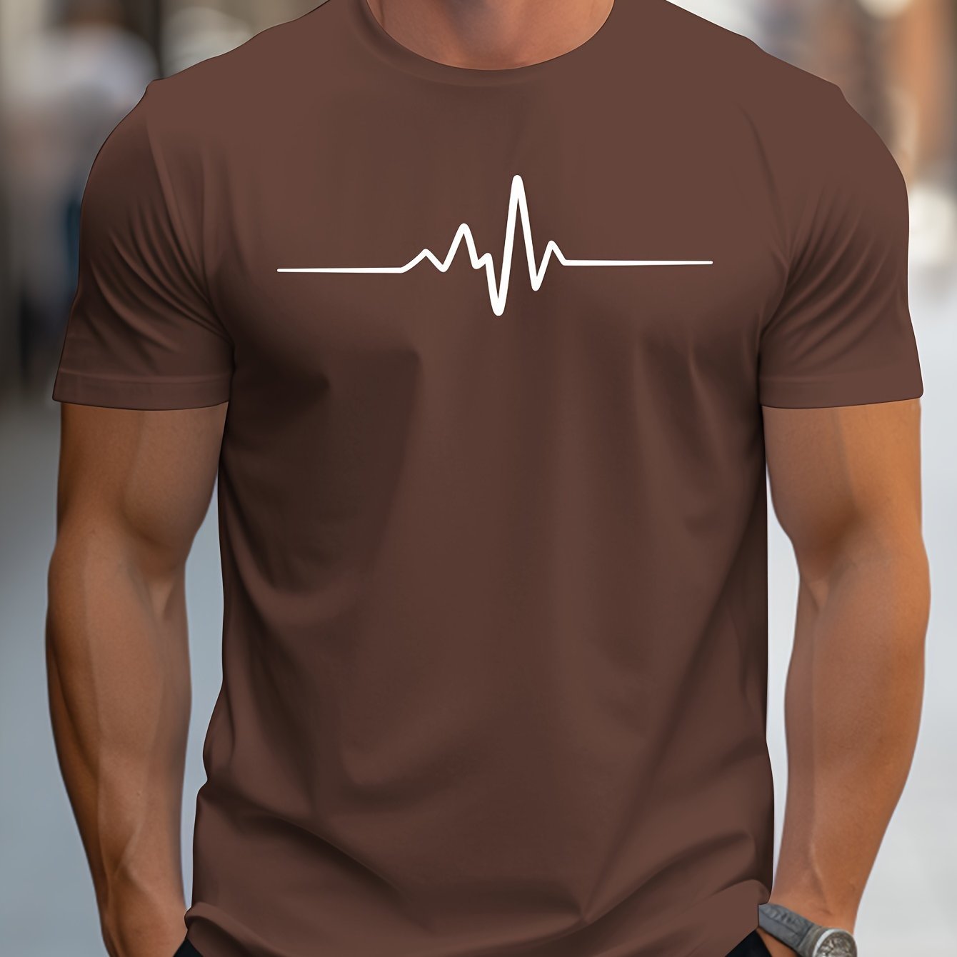 Men's Graphic T-Shirt - Retro Printed Casual Summer Top