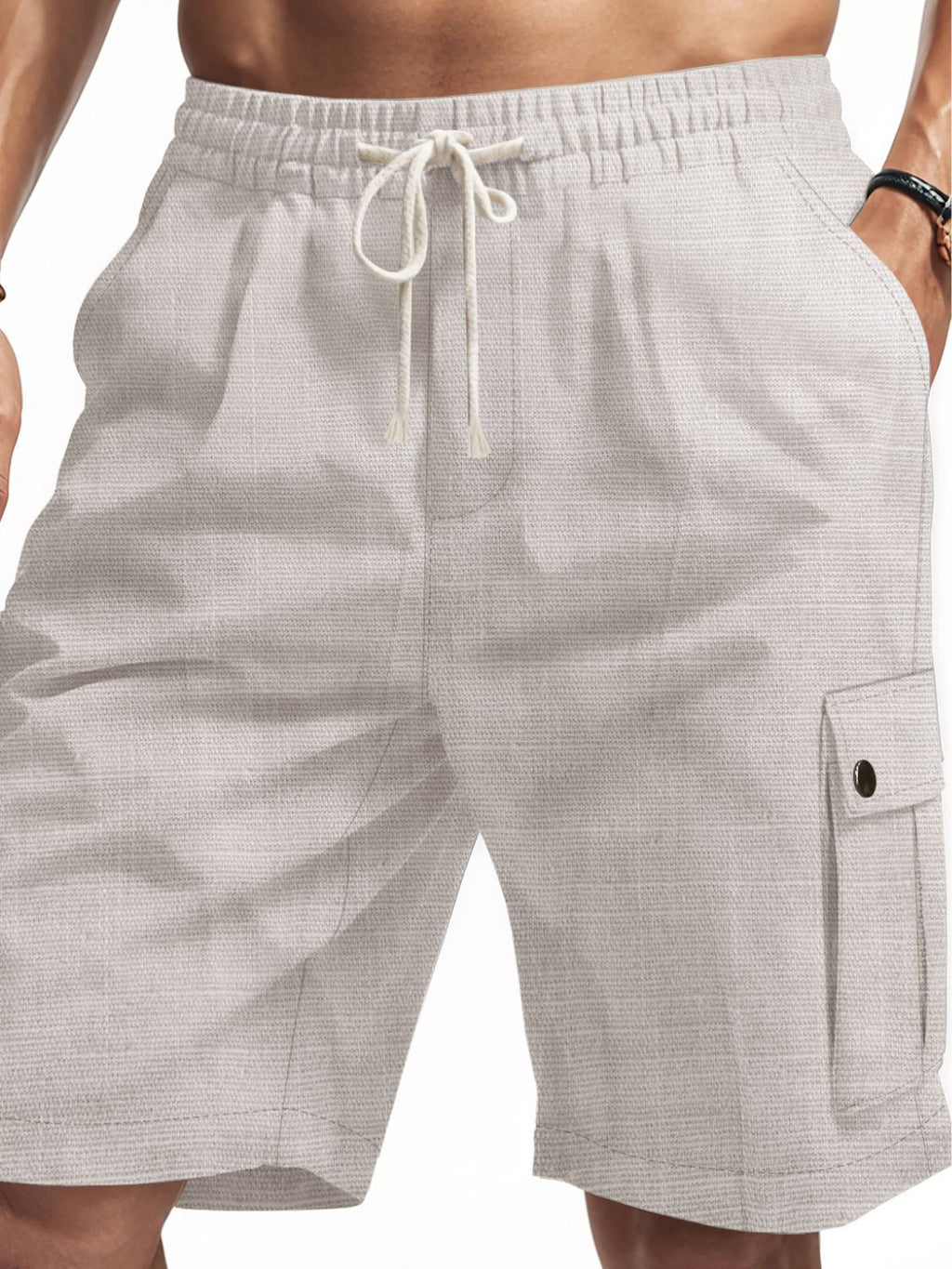 Men's Full Size Drawstring Shorts with Pockets Plus Size