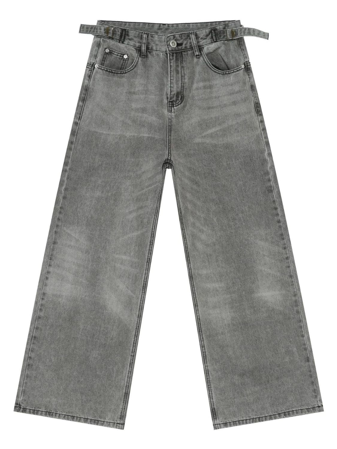 Men's Wide Leg Jeans with Pockets
