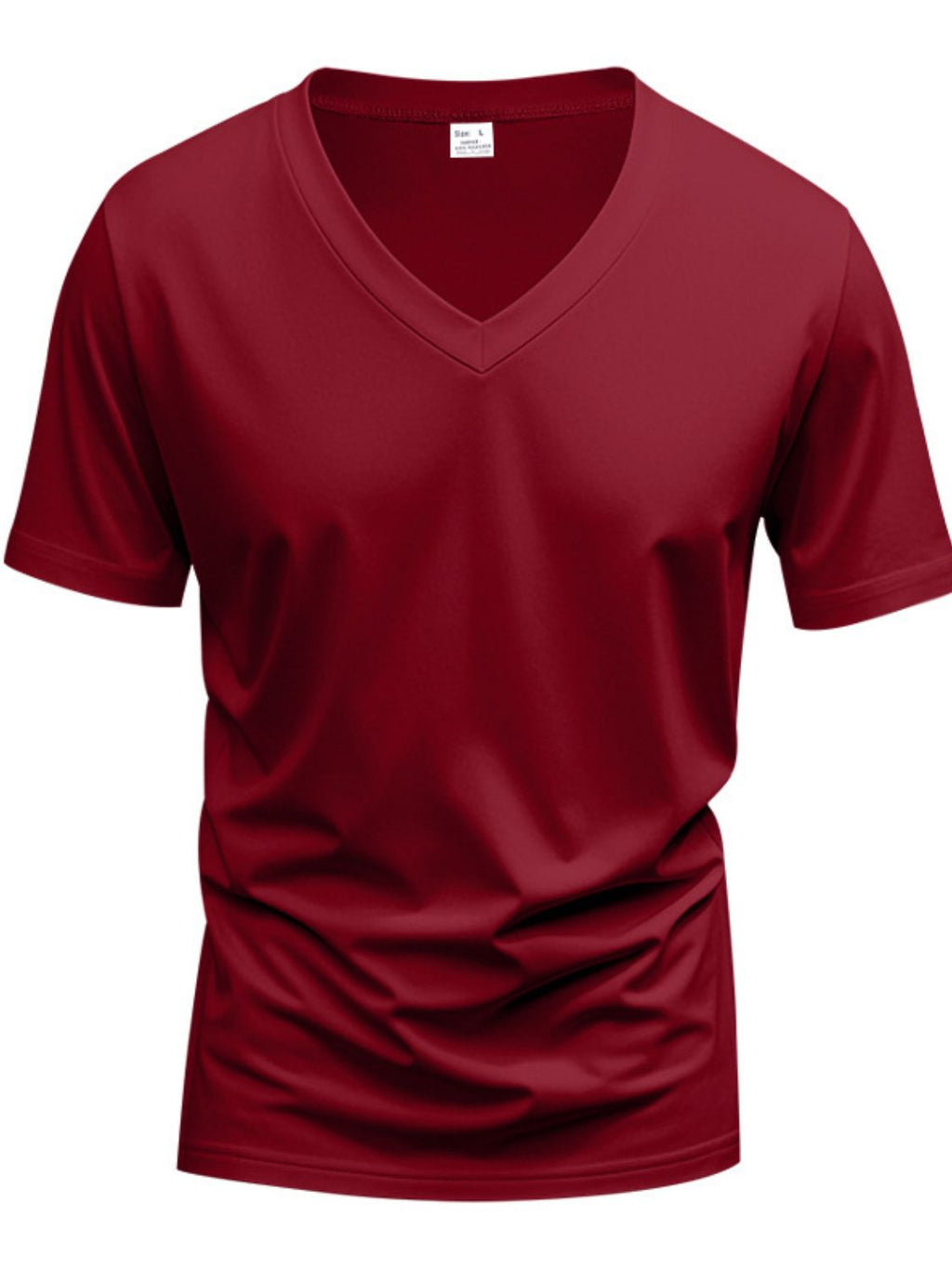 Men's Full Size V-Neck Short Sleeve T-Shirt Plus Size