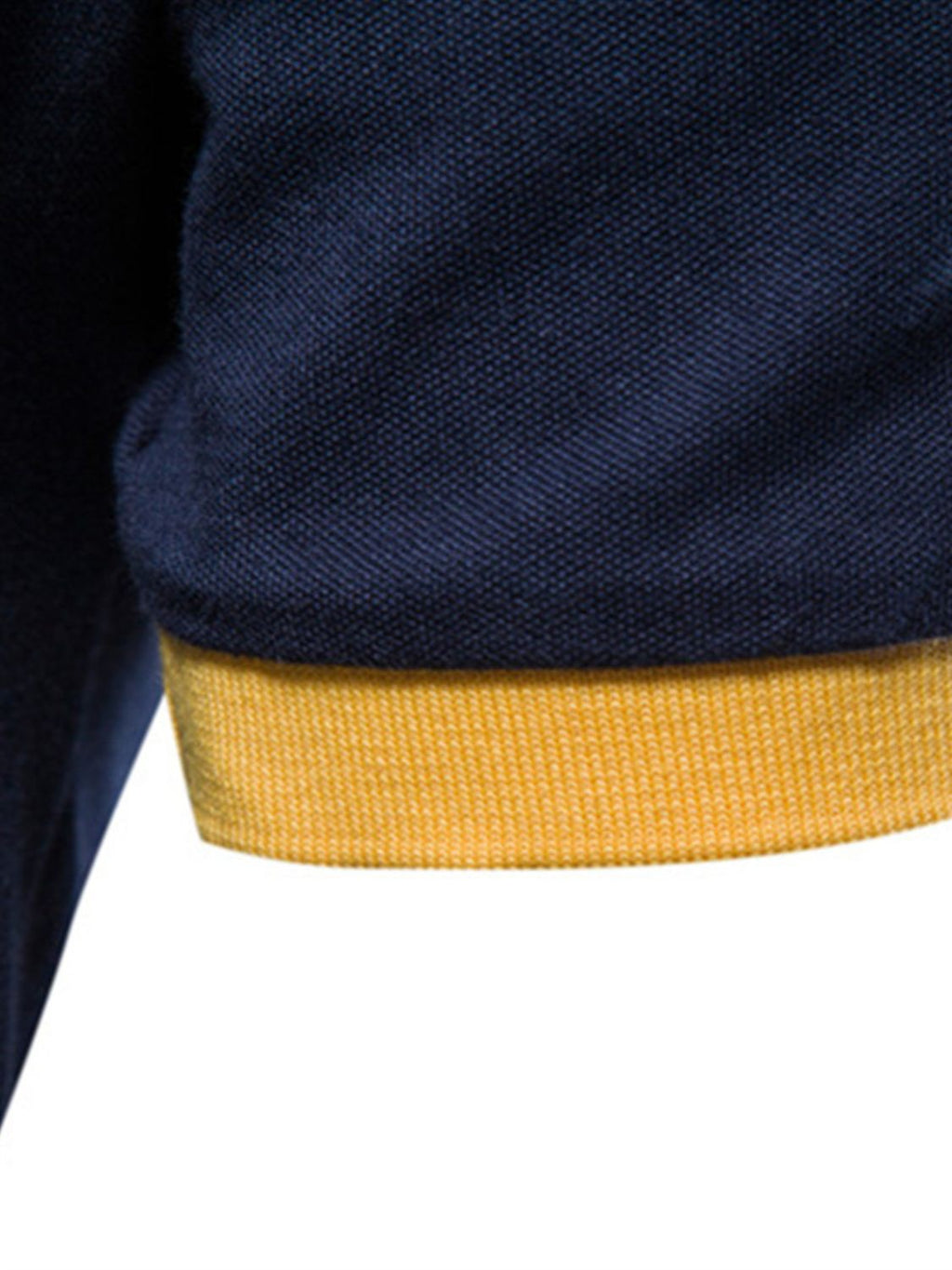 Men's Embroidered Collared Neck Striped Contrast Polo