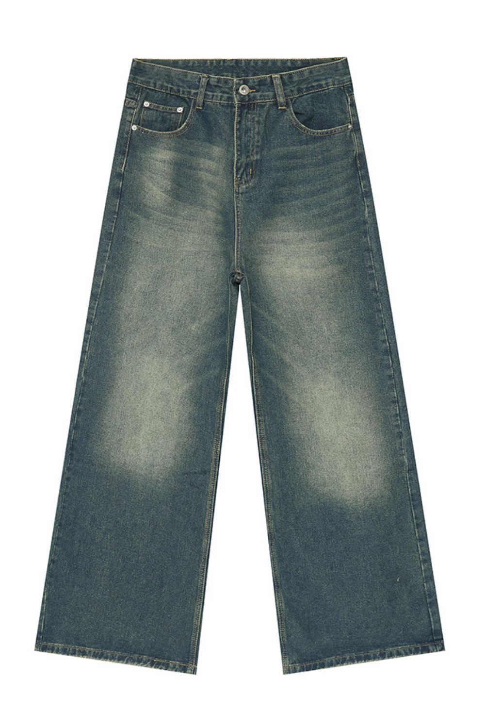 Men's Wide Leg Jeans with Pockets