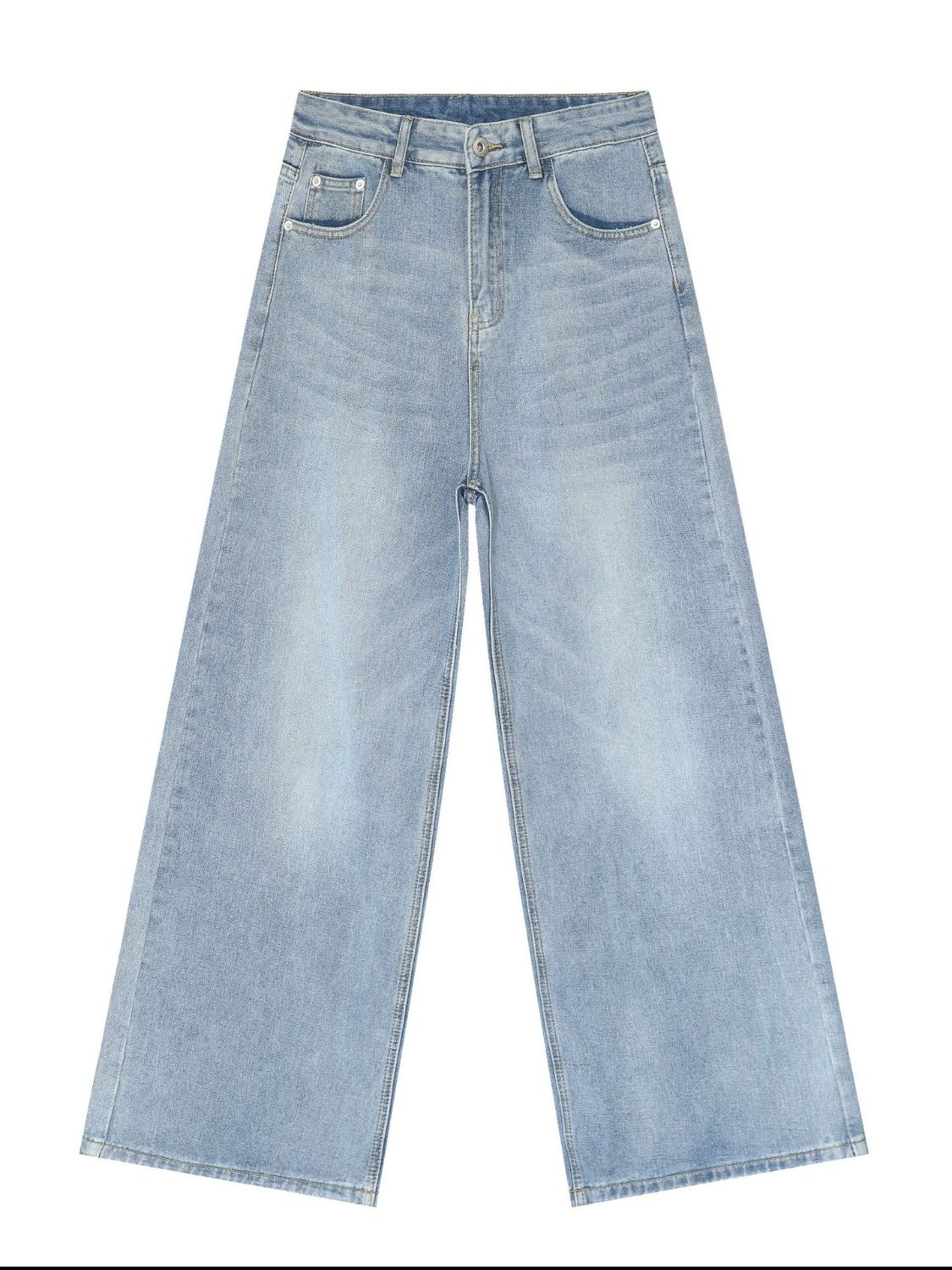 Men's Mid Rise Wide Leg Jeans