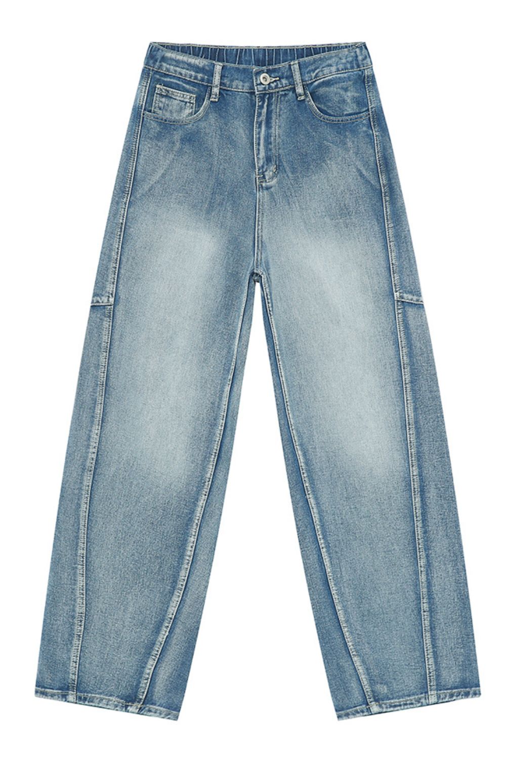Mid Rise Wide Leg Jeans