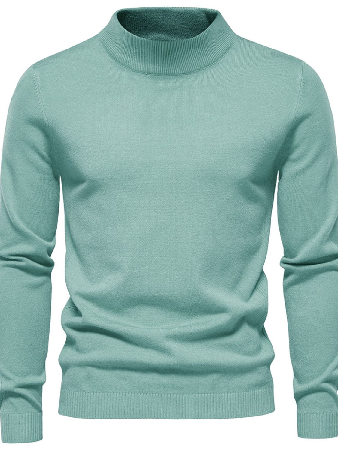 Men's Mock Neck Long Sleeve Sweater