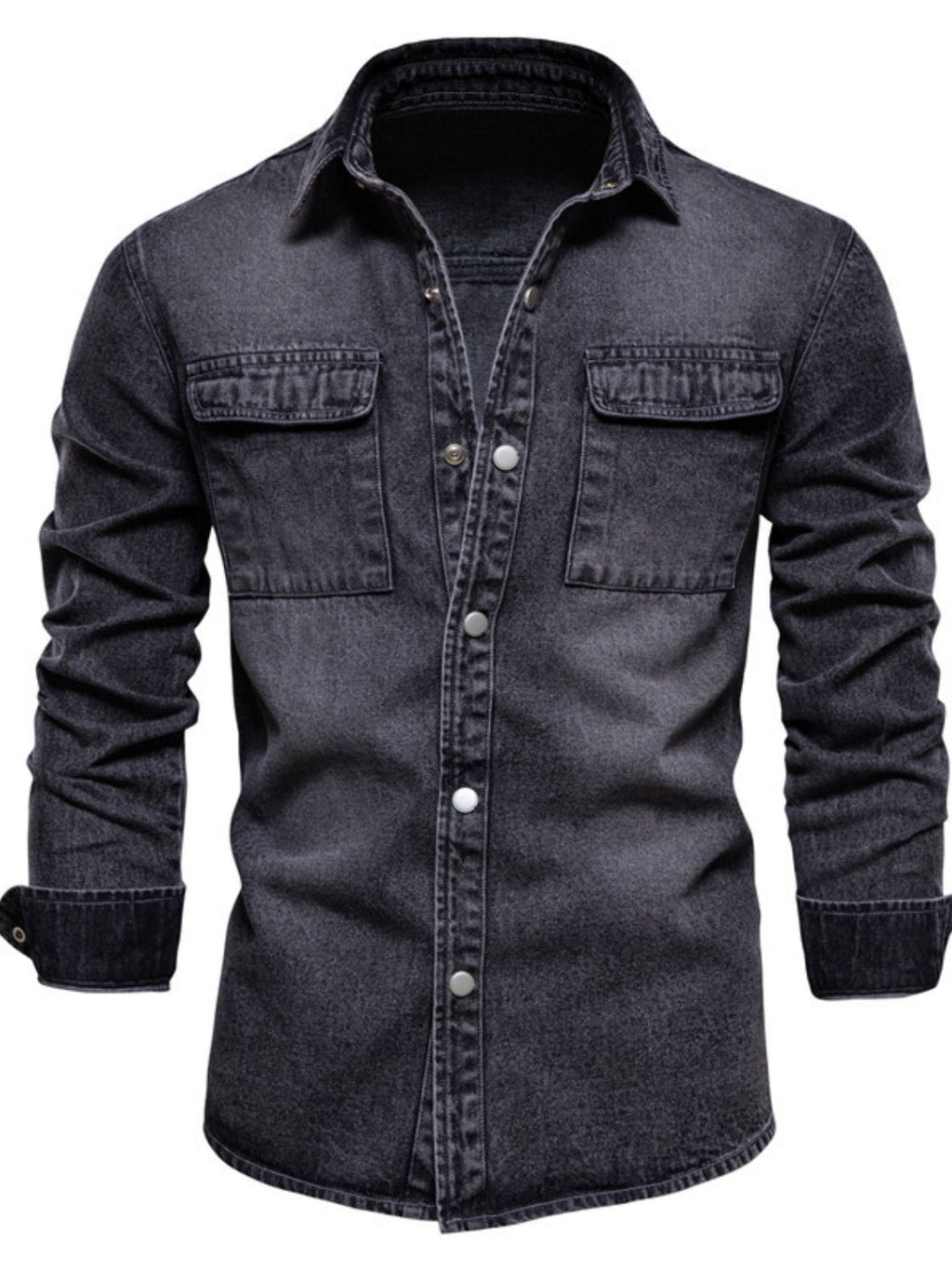 Men's Button Down Chest Pocket Denim Jacket