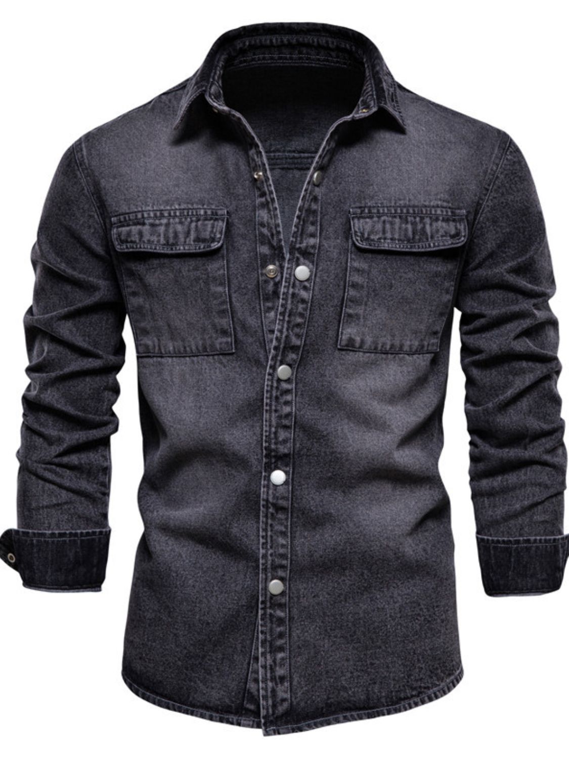Men's Button Down Chest Pocket Denim Jacket