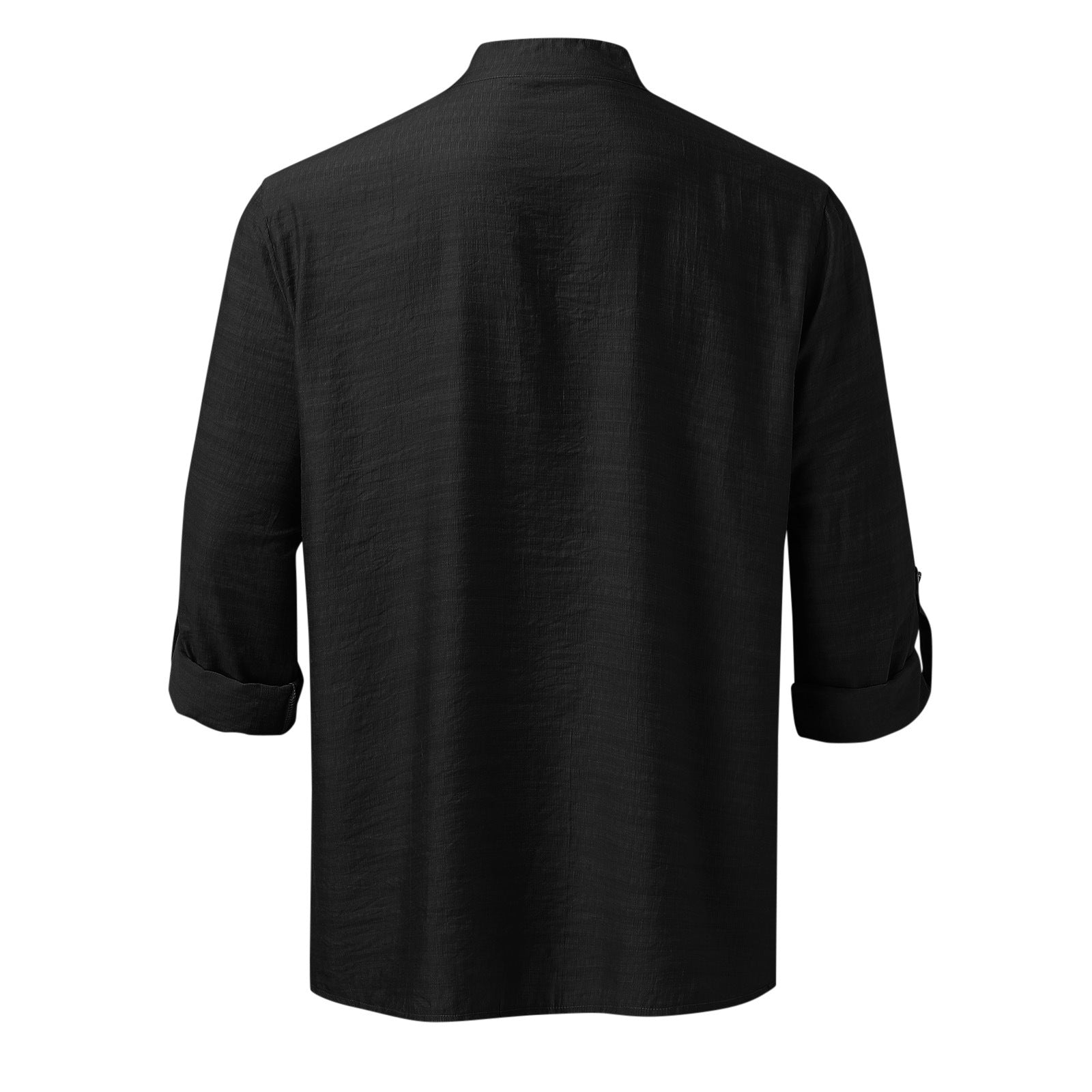 Men's Full Size Half Button Long Sleeve Shirt Plus Size