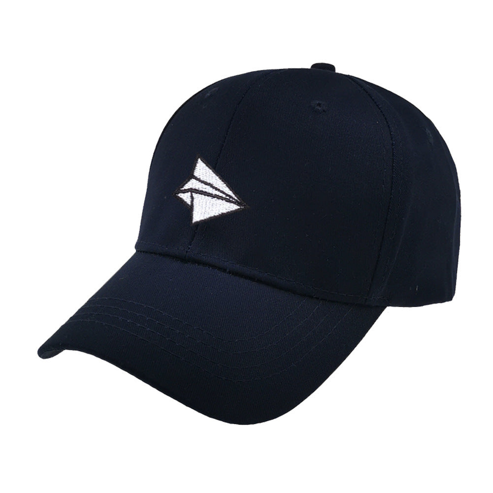 Paper airplane embroidery baseball cap