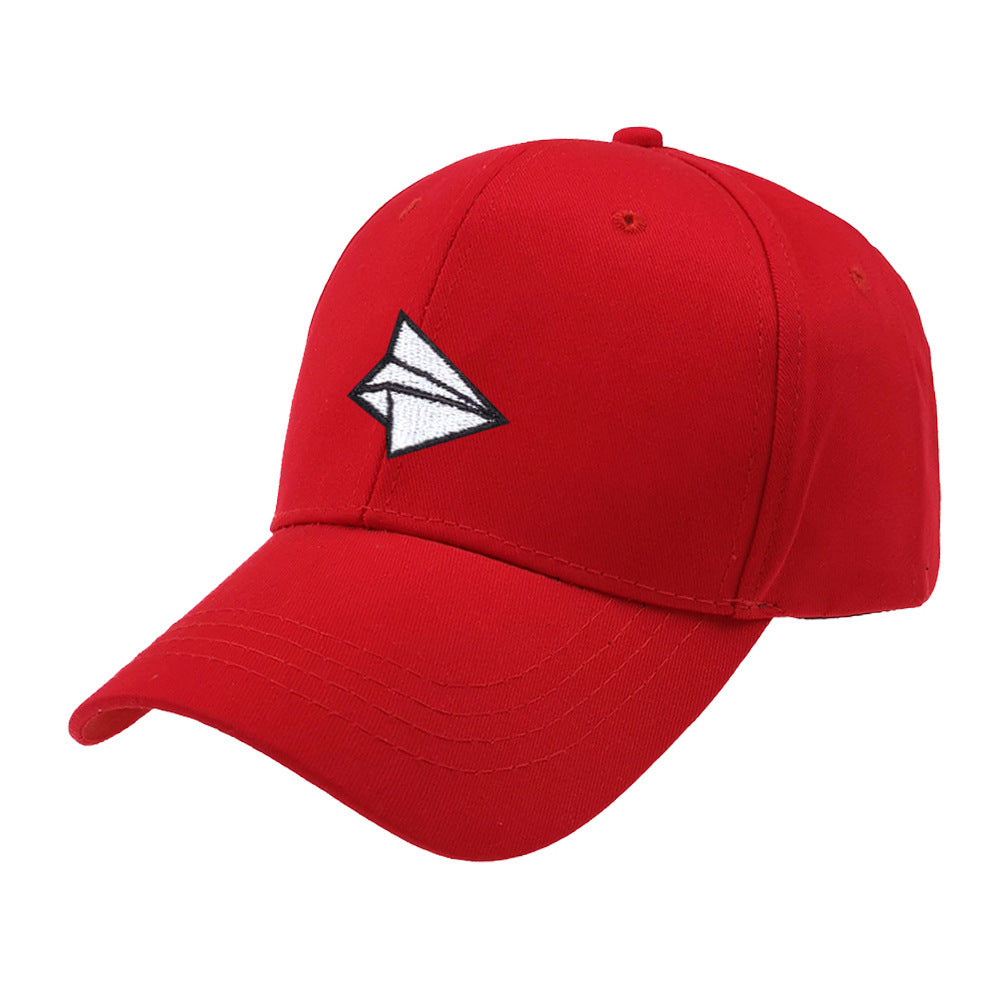 Paper airplane embroidery baseball cap