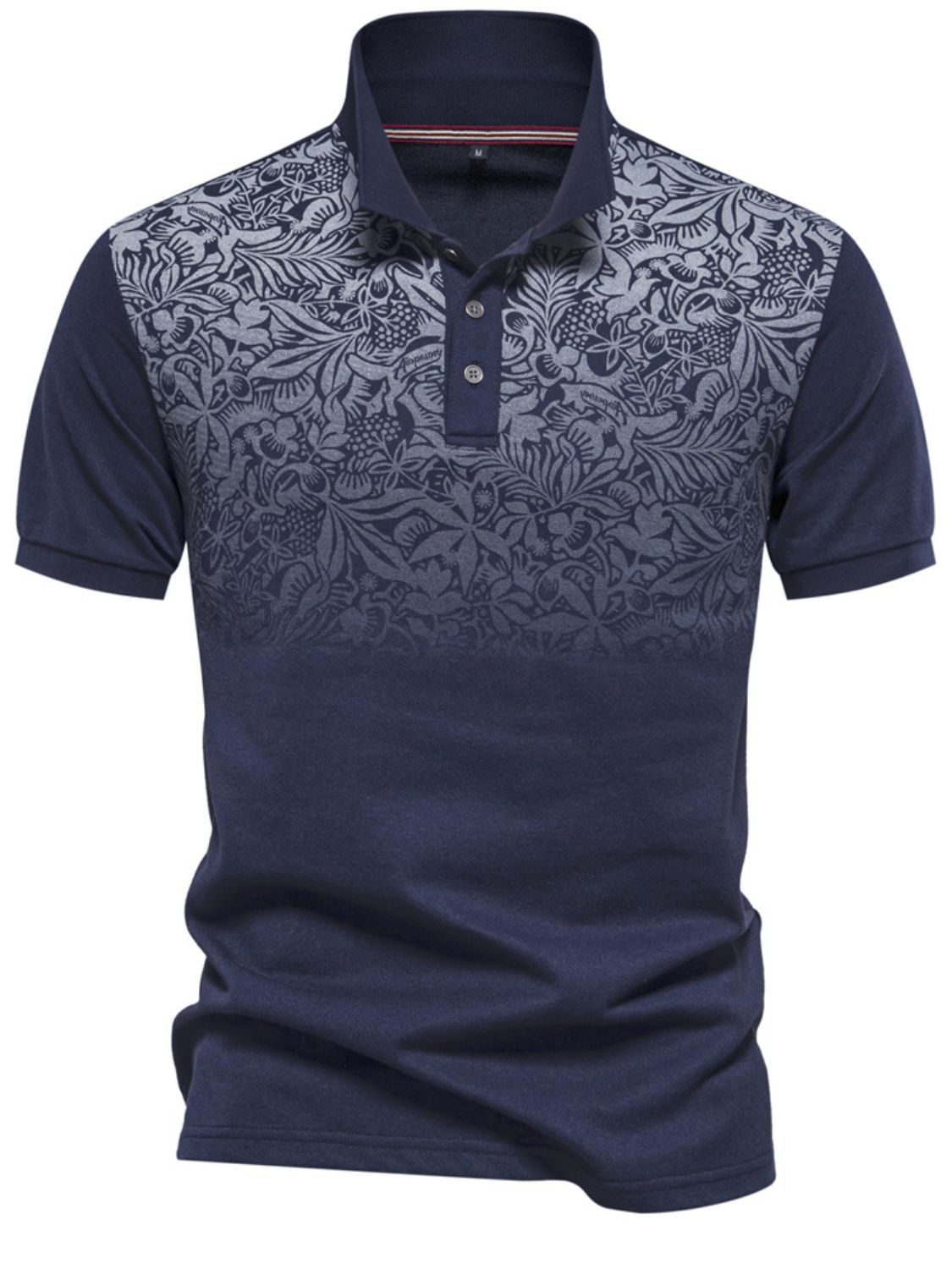 Men's Printed Collared Neck Short Sleeve Polo
