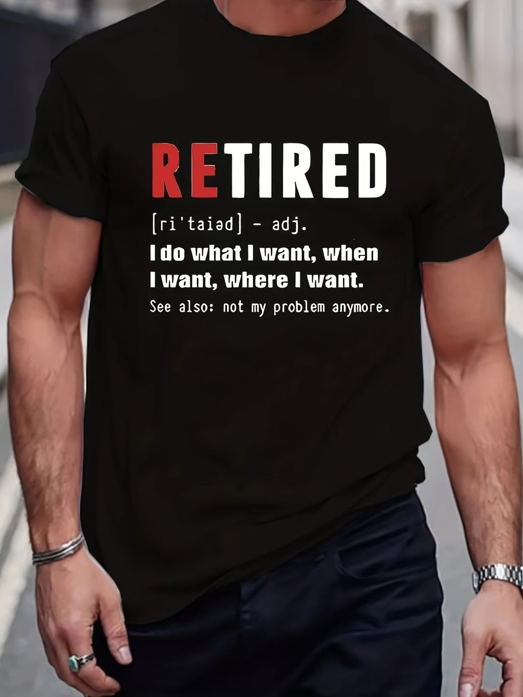 Men's Graphic T-Shirt - Interesting Retirement Definition Retro Style