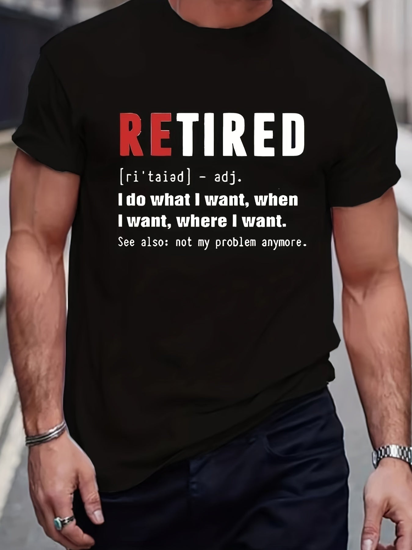 Men's Graphic T-Shirt - Interesting Retirement Definition Retro Style