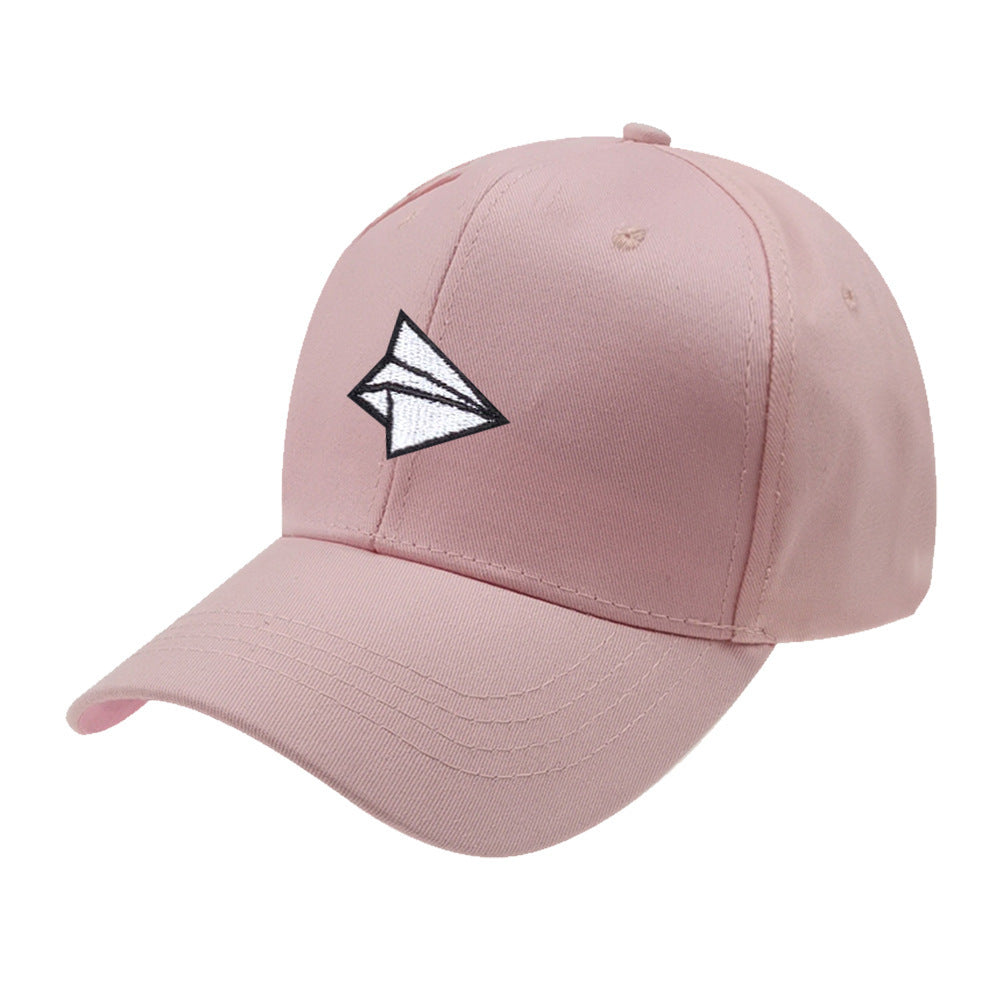 Paper airplane embroidery baseball cap