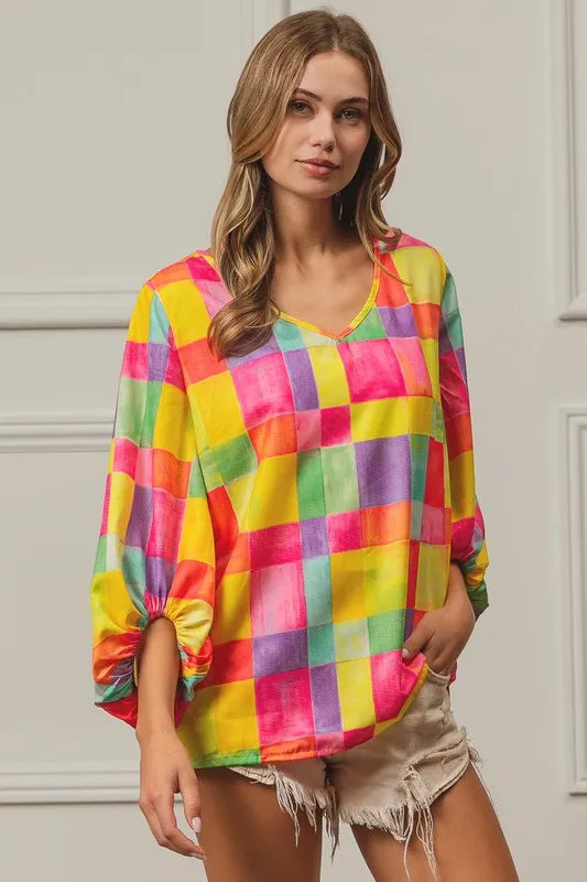 BiBi Multi Block Bubble Pop Ballon Top