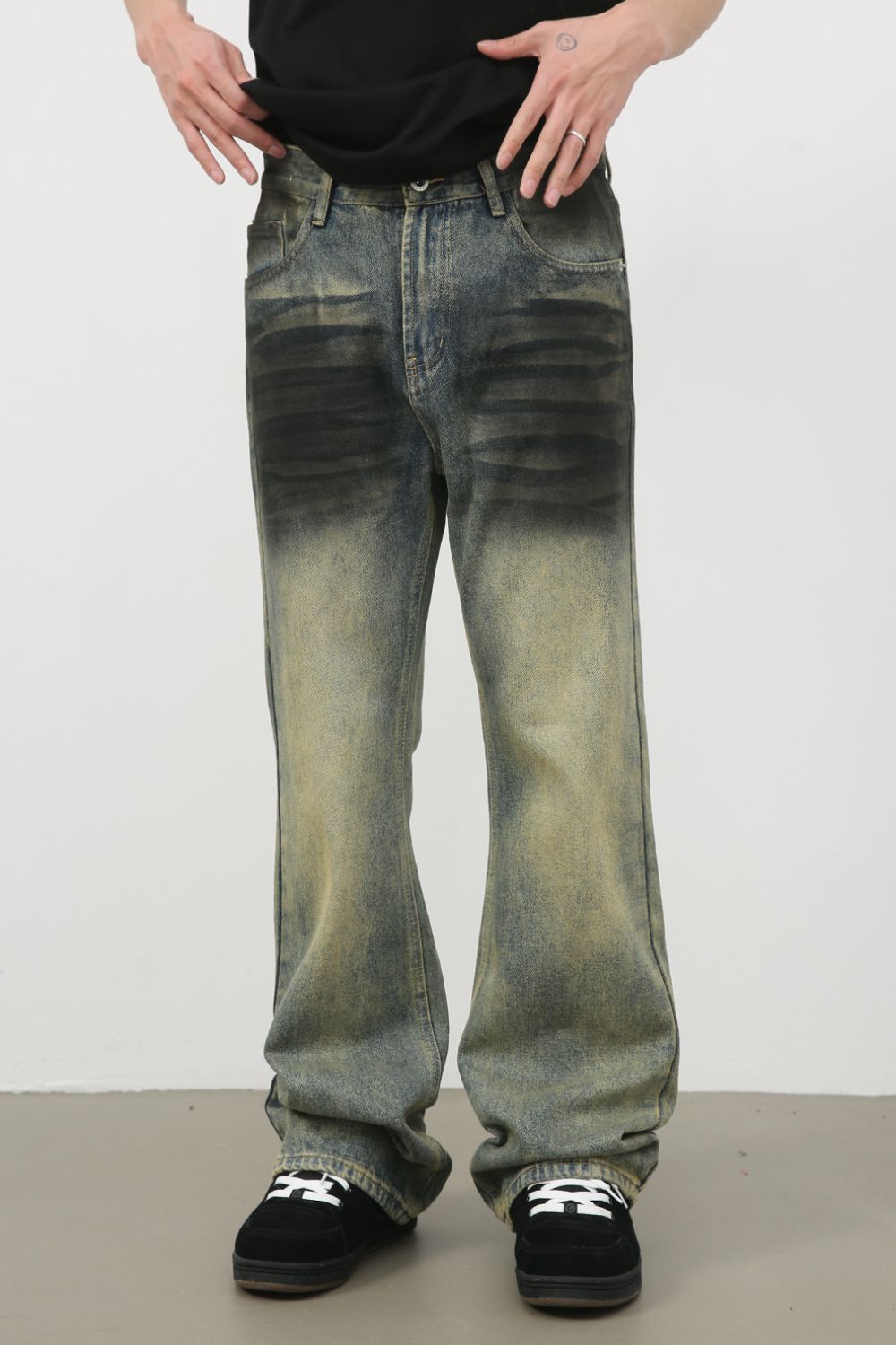 Men's Bootcut Jeans with Pockets