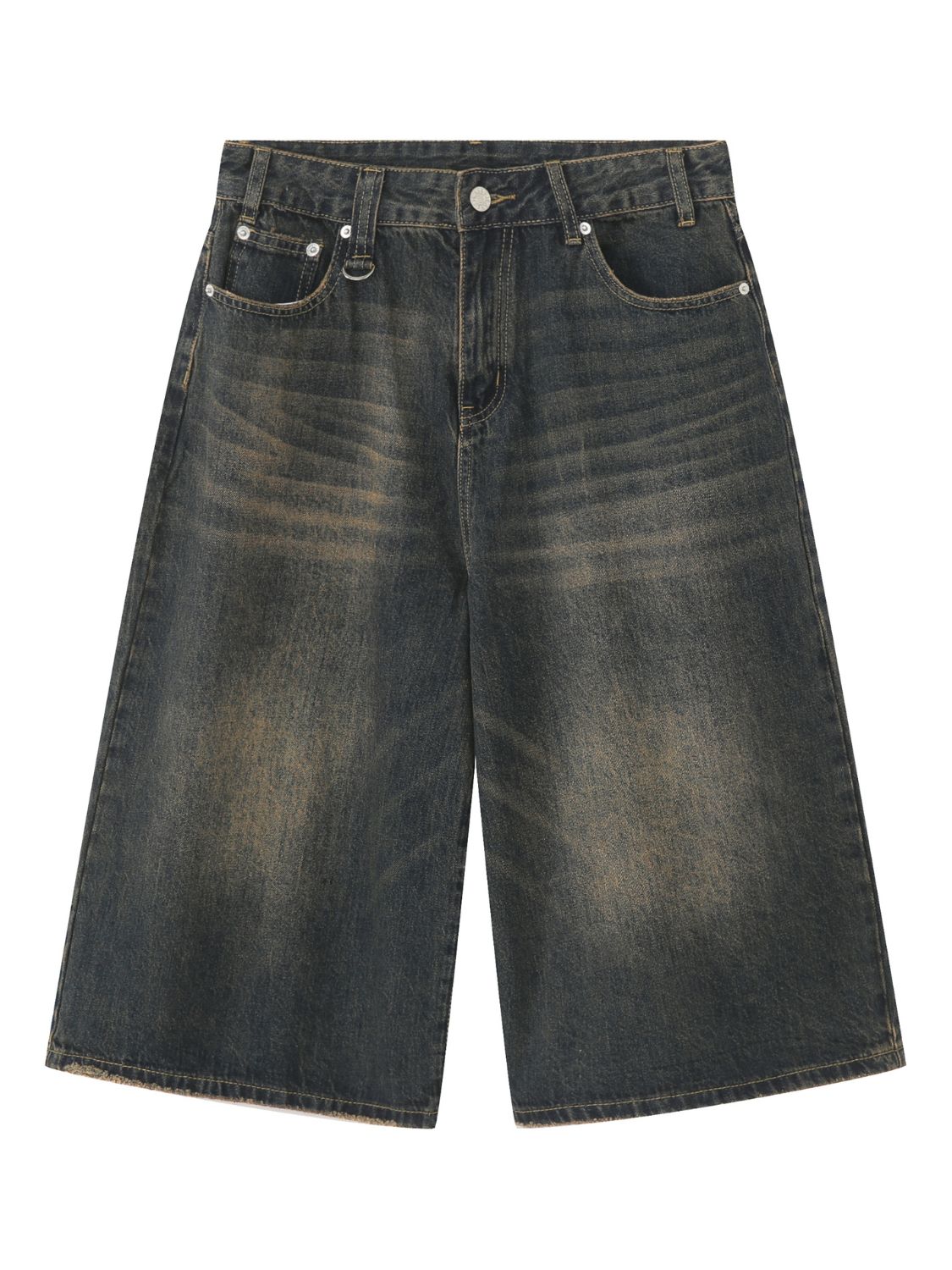 Men's Wide Leg Denim Shorts