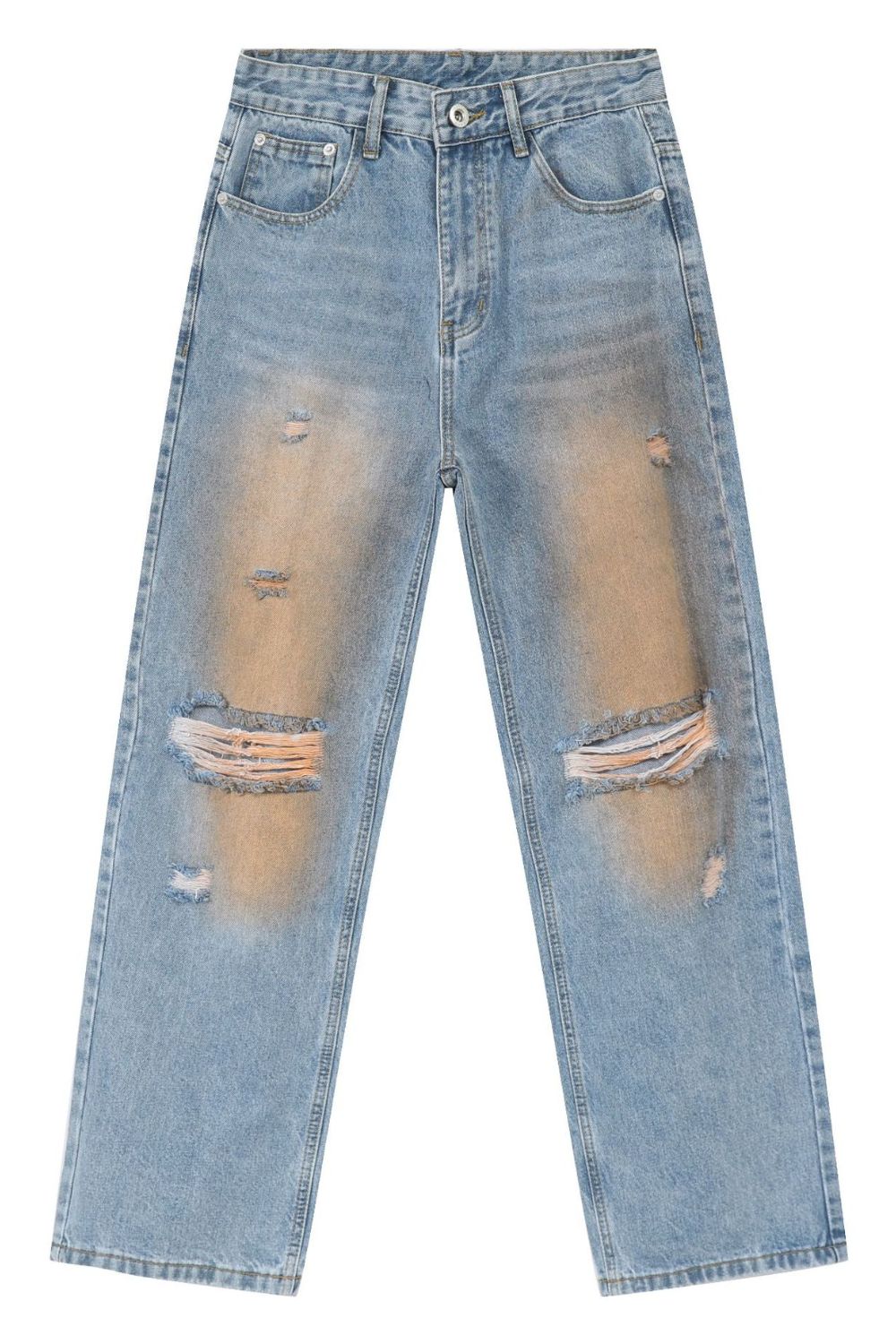 Men's Distressed Jeans with Pockets