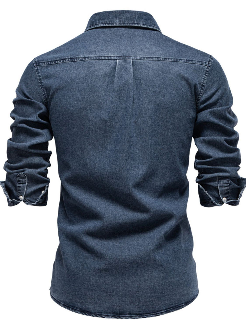 Men's Button Down Collared Neck Denim Shirt