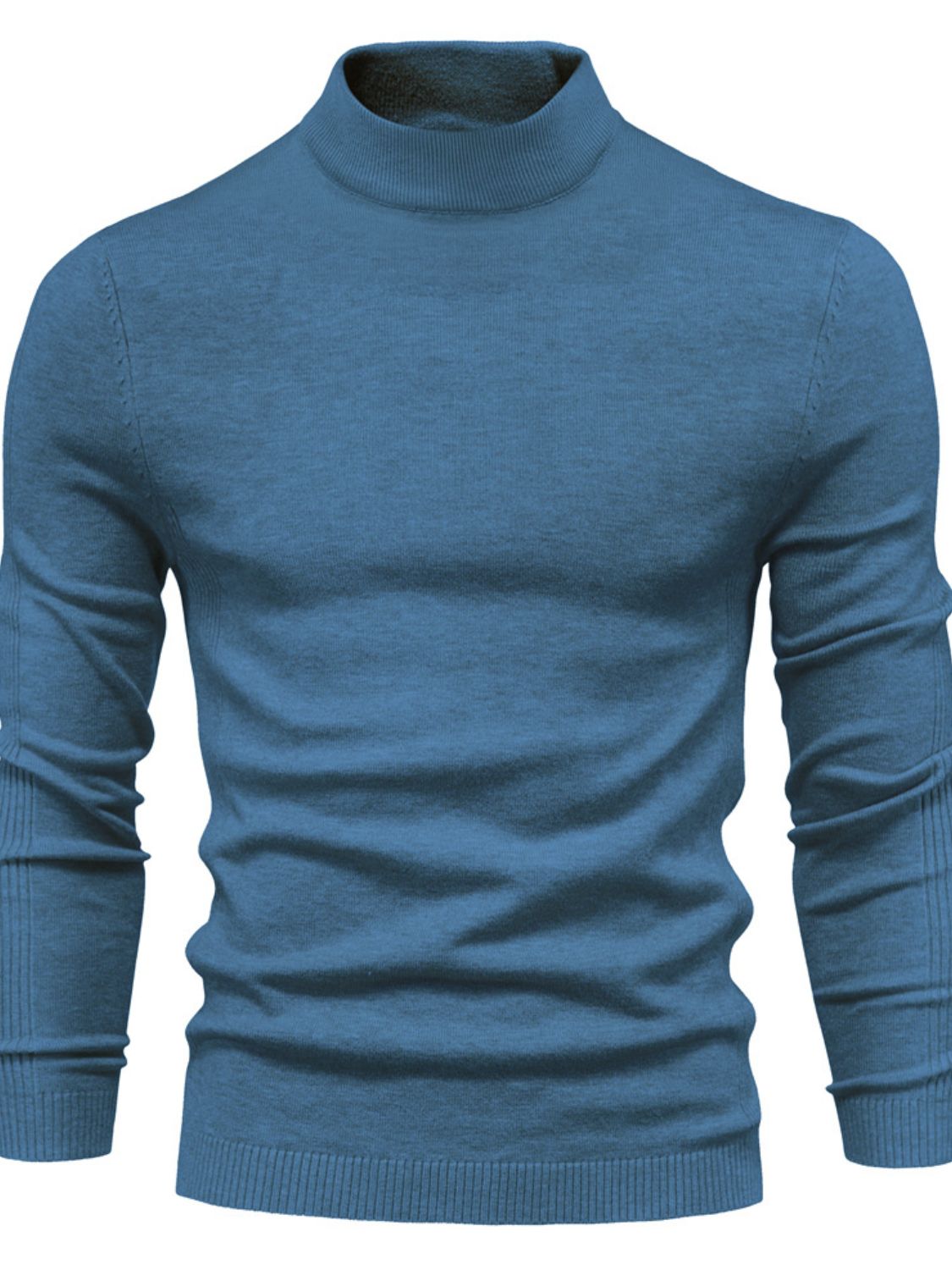 Men's Mock Neck Long Sleeve Sweater