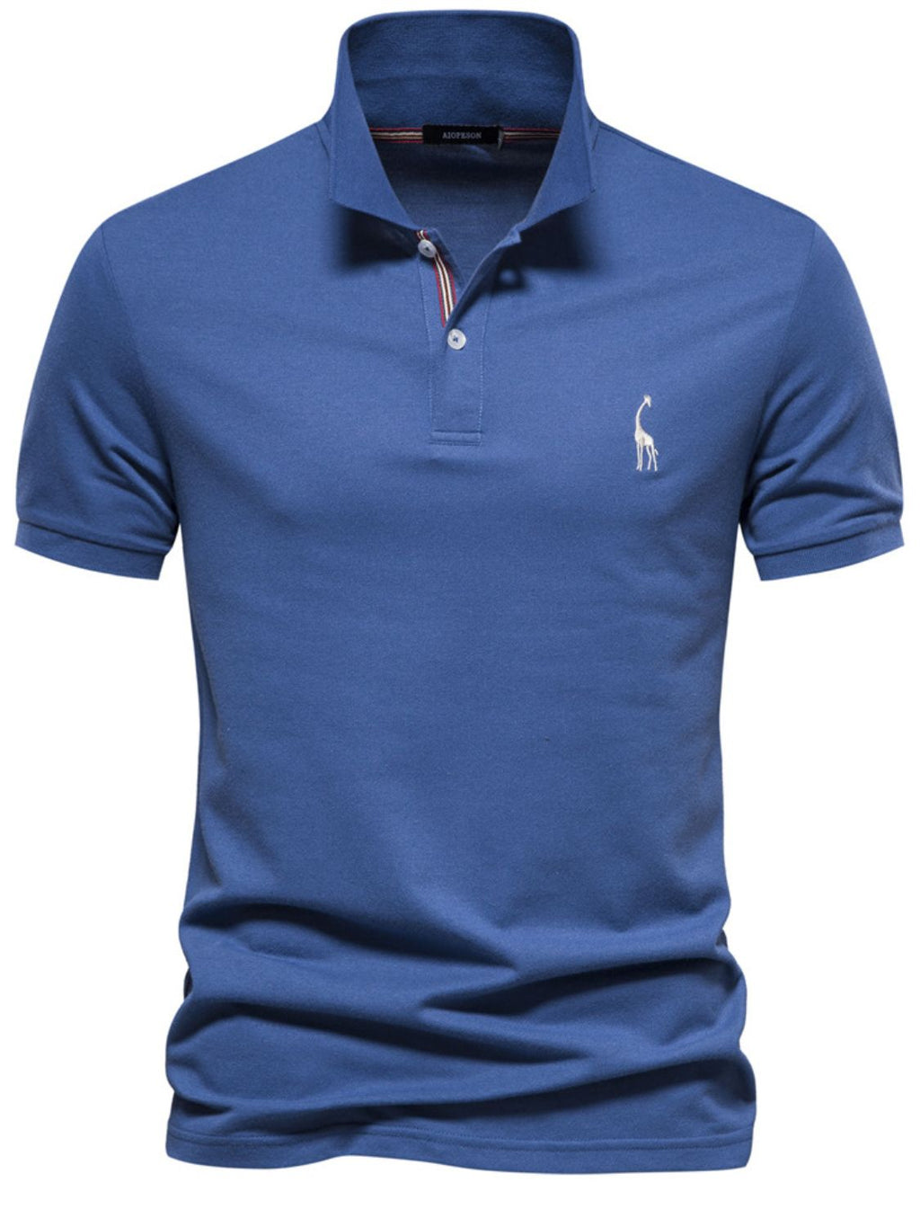 Men's Giraffe Embroidered Short Sleeve  Polo