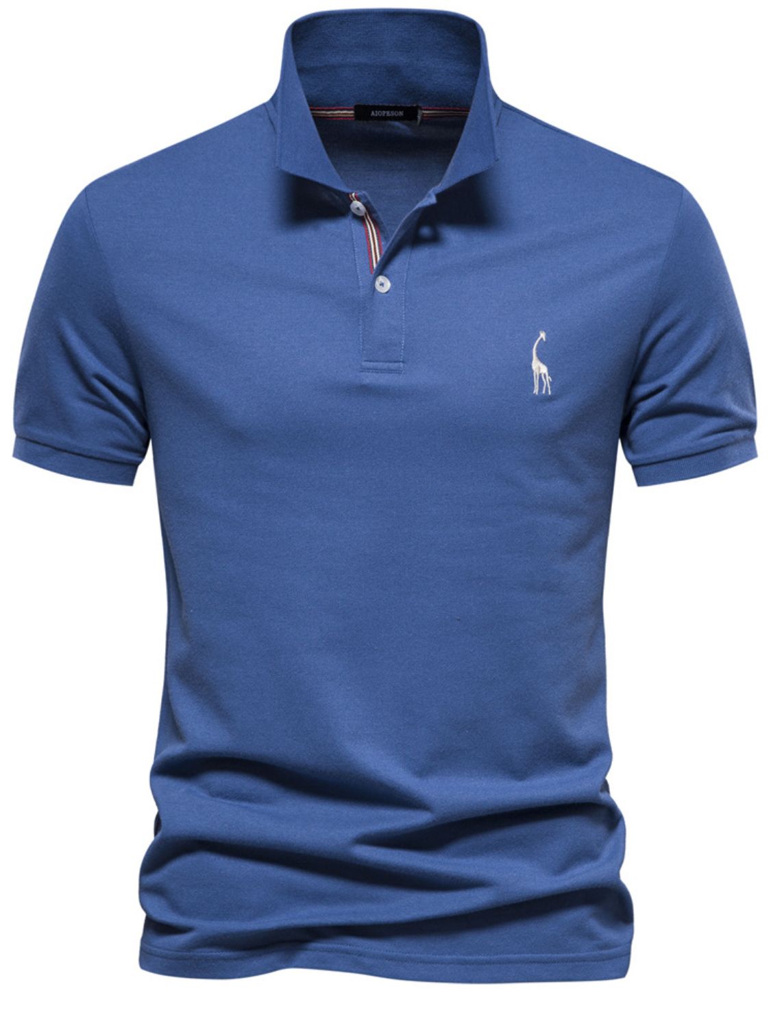 Men's Giraffe Embroidered Short Sleeve  Polo