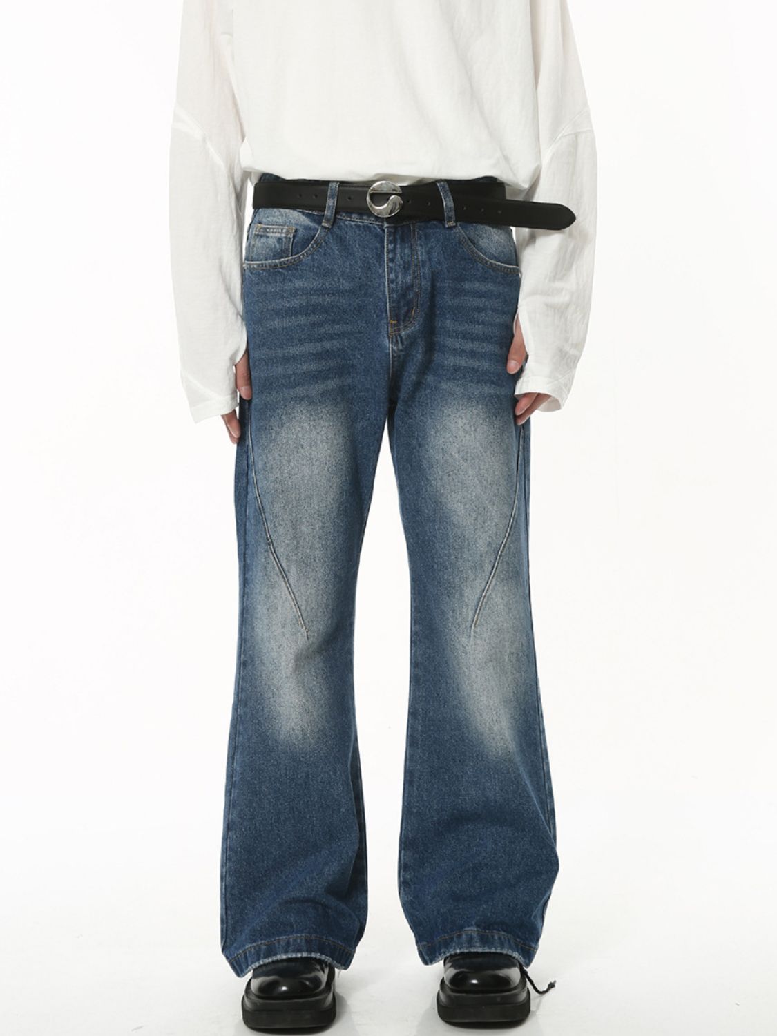 Men's Mid Rise Jeans with Pockets