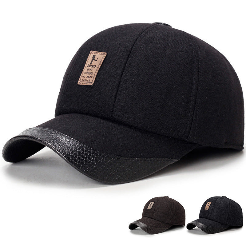 Middle-aged men's hat autumn and winter baseball cap