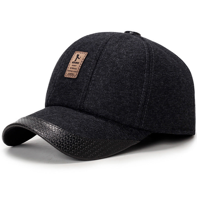 Middle-aged men's hat autumn and winter baseball cap