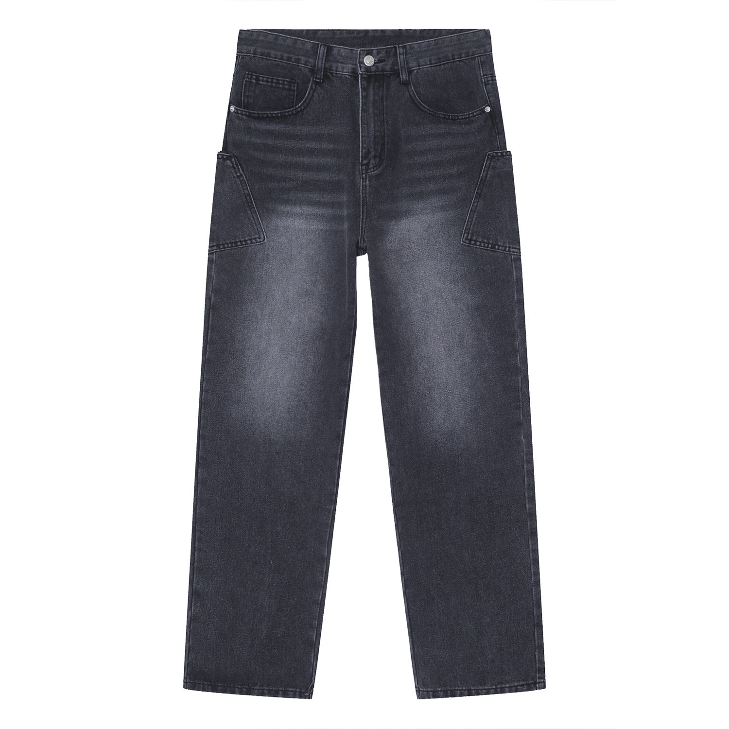 Wide Leg Men's Jeans with Pockets