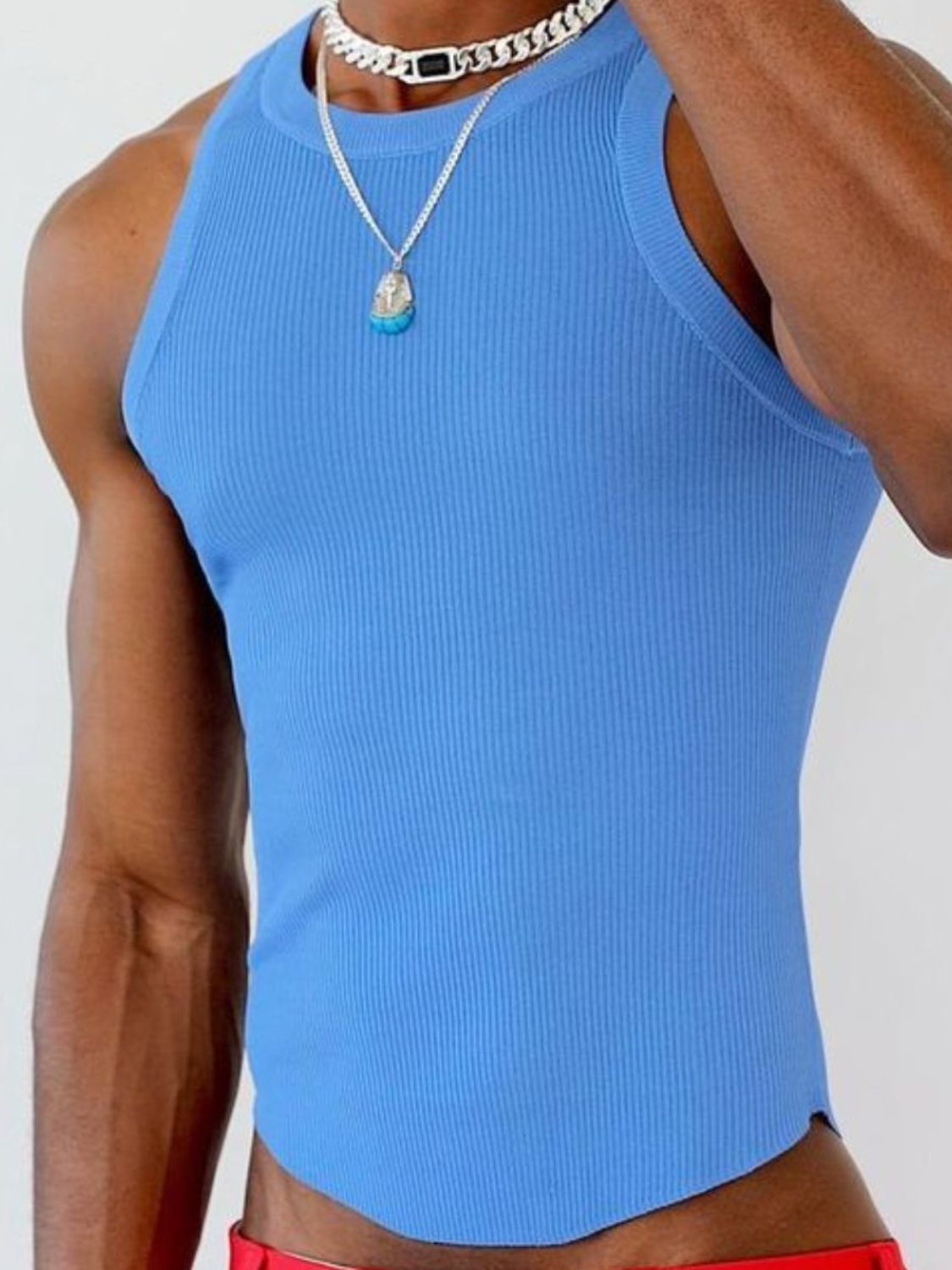 Men's Full Size Round Neck Tank Plus Size