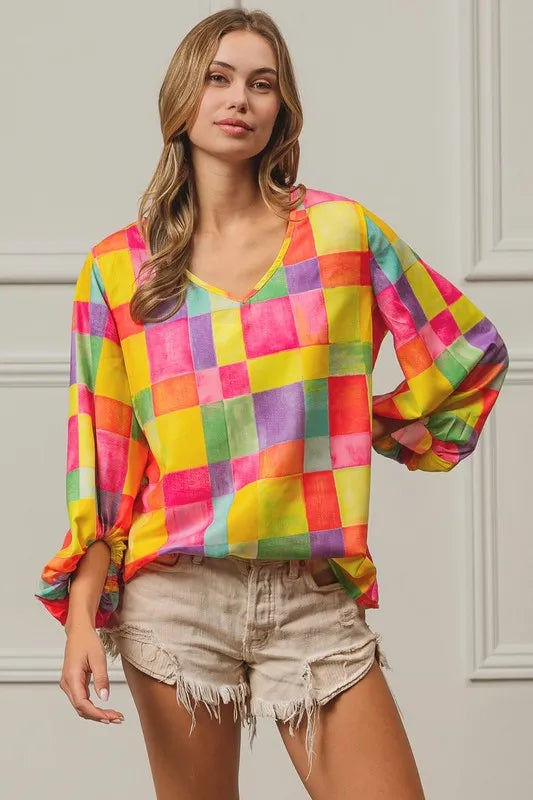 BiBi Multi Block Bubble Pop Ballon Top