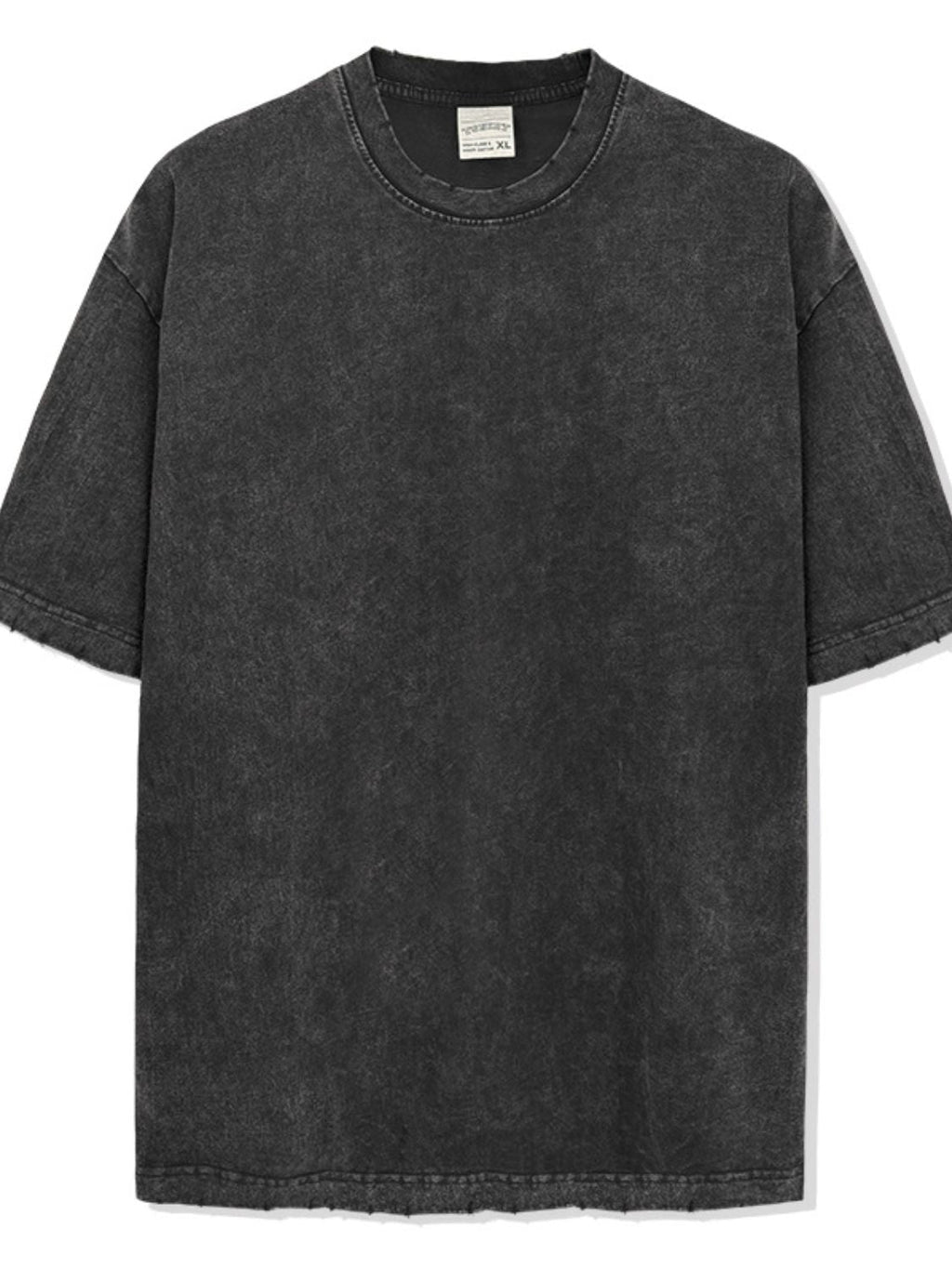 Men's Full Size Round Neck Washed T-Shirt Plus Size