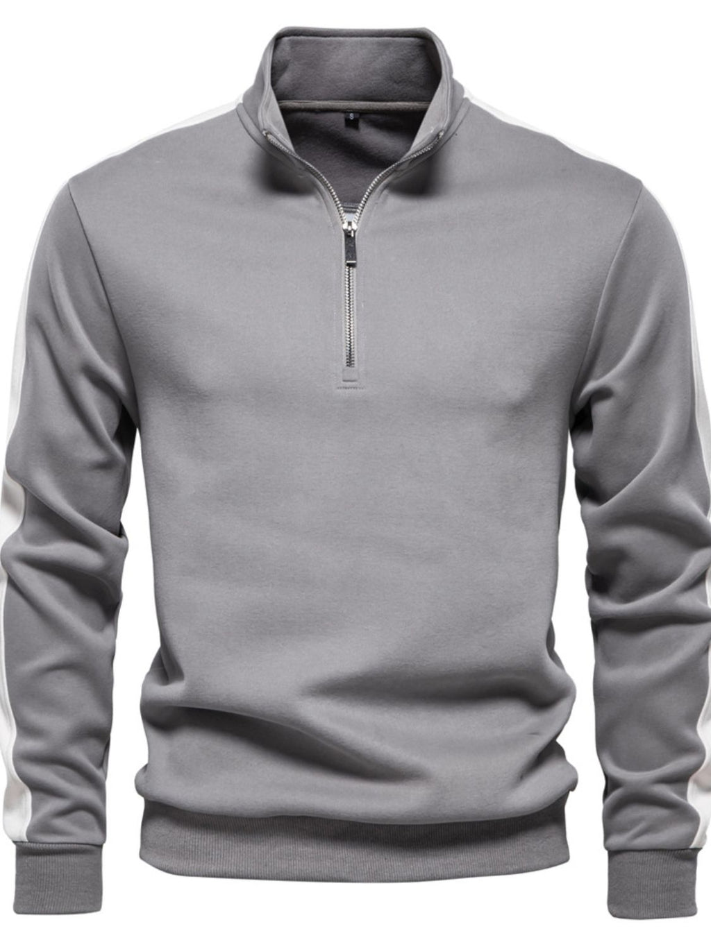 Men's Contrast Striped Long Sleeve Sweatshirt