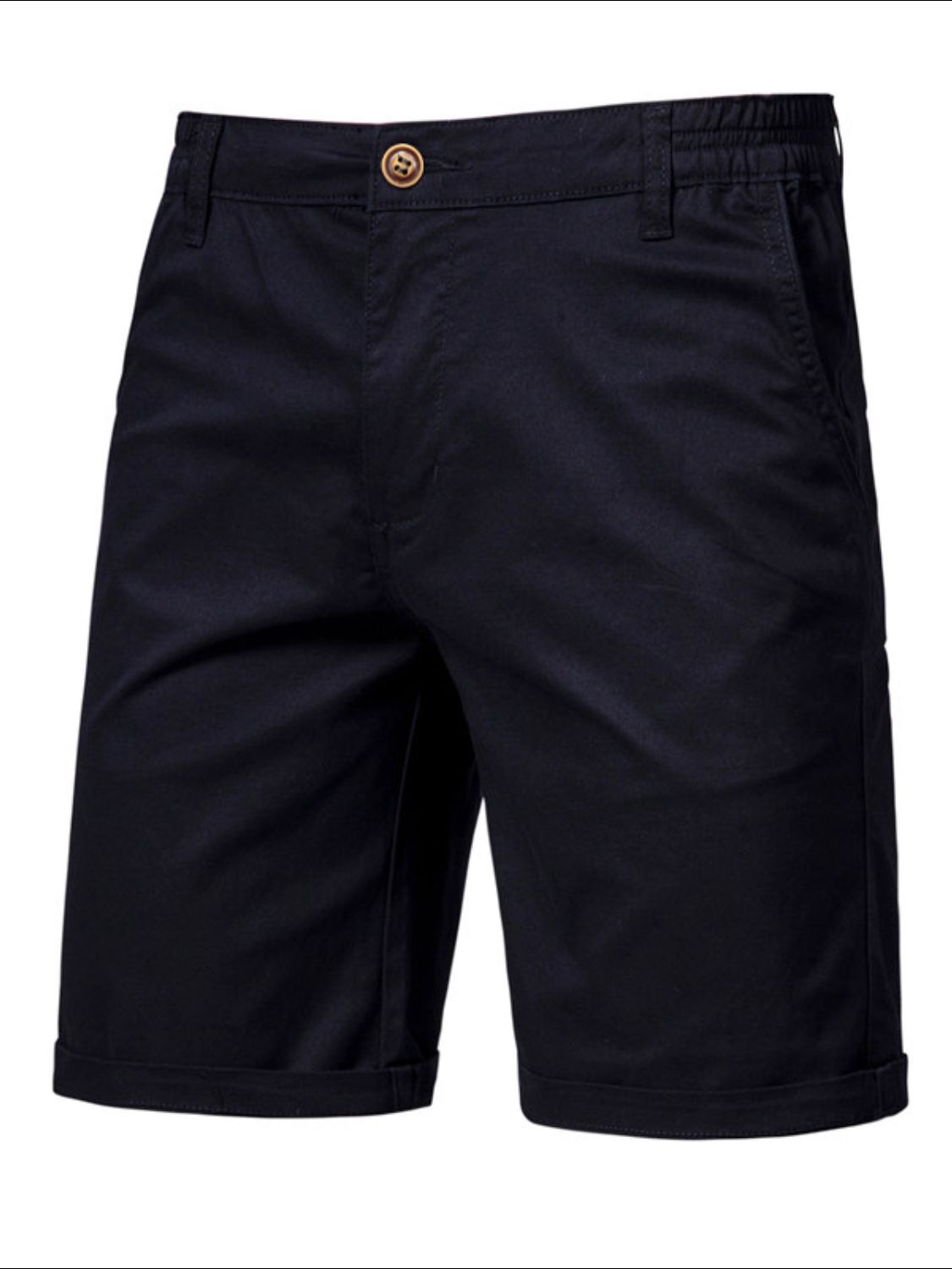 Men's Elastic Waist Shorts with Pockets