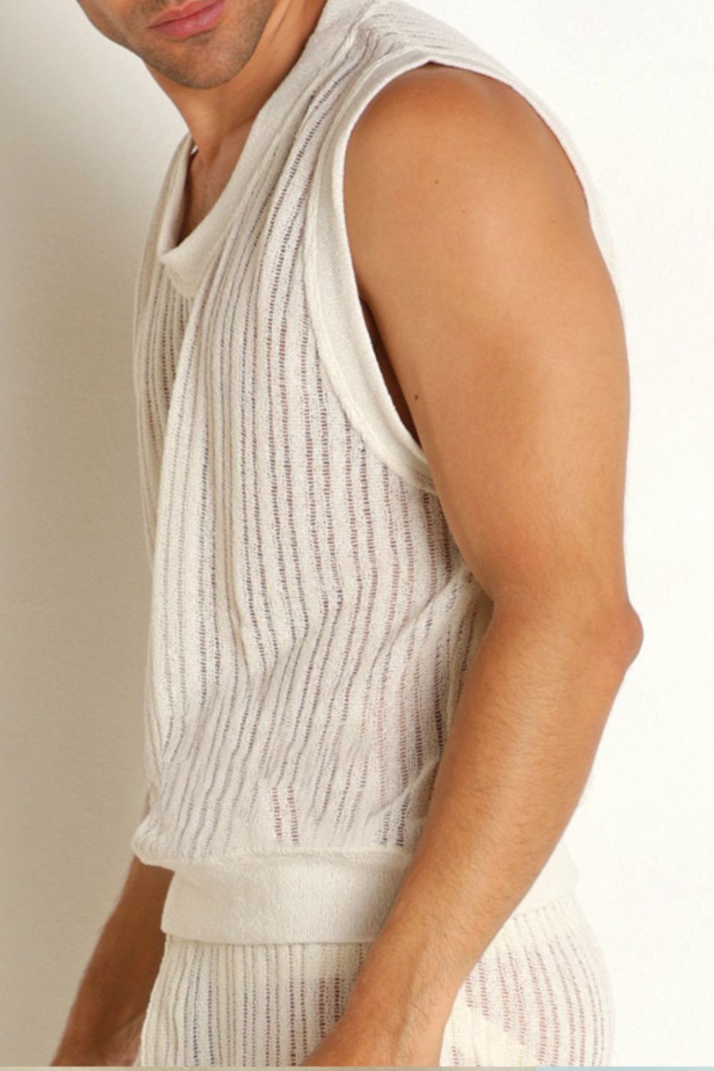 Men's Full Size Round Neck Tank and Shorts Set Plus Size